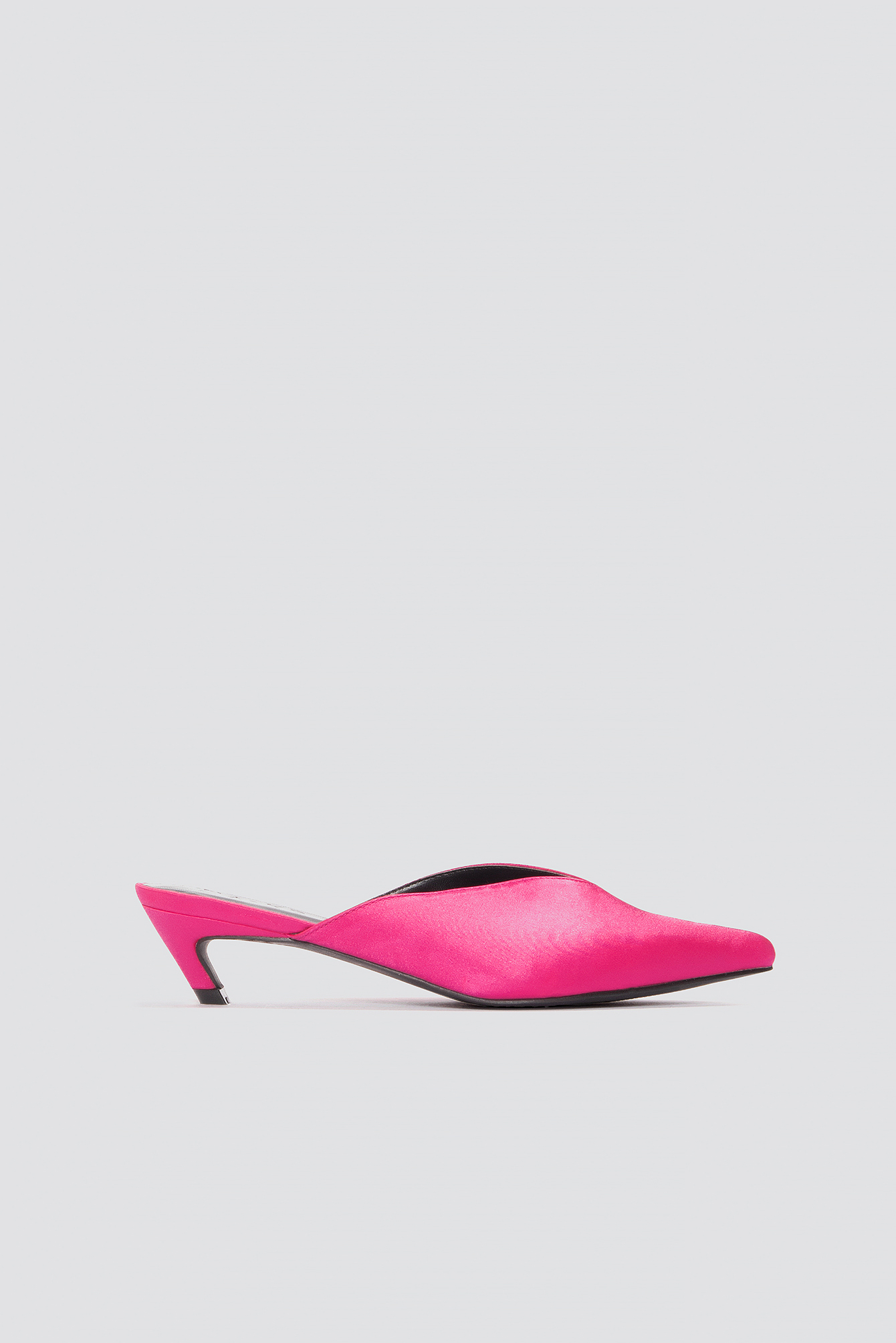 Pointy Slip In Kitten Heels Magenta