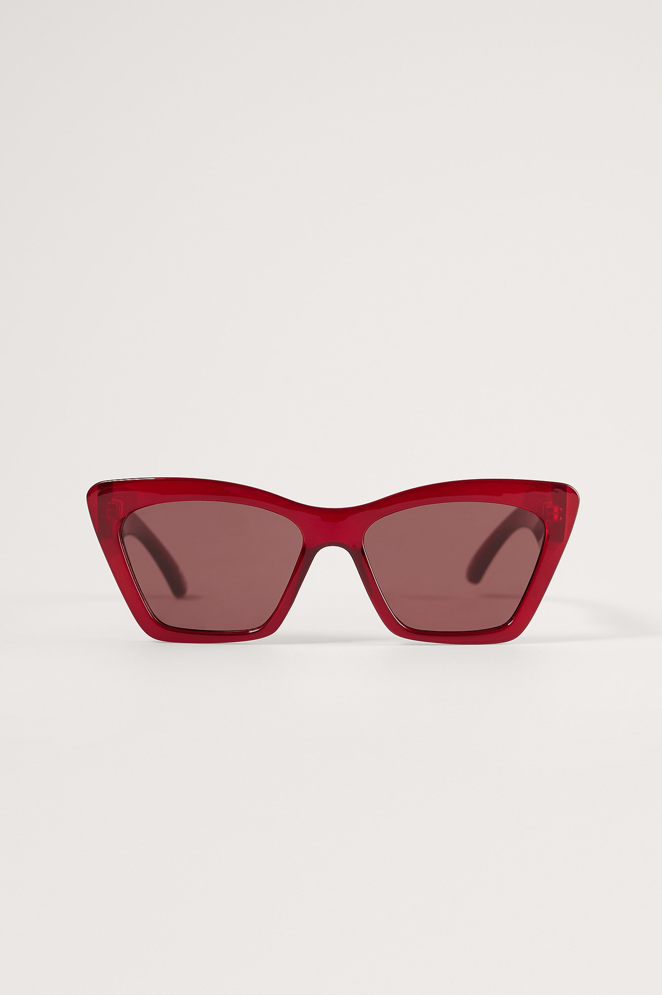 Dark Red Mit Quadratischer Spitze Cateye-Sonnenbrille