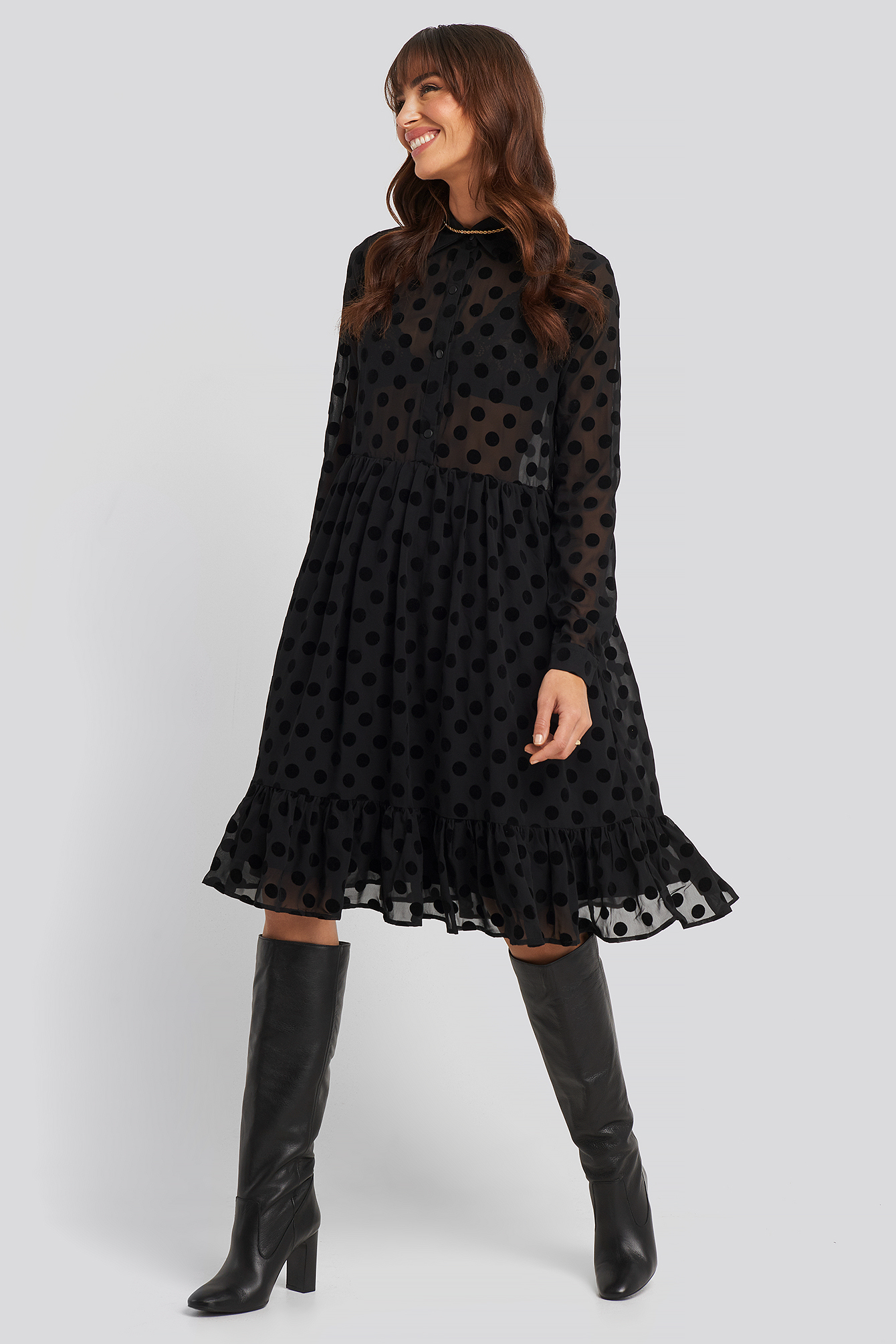 na kd mesh dress Draped Maxi Mesh Dress Black