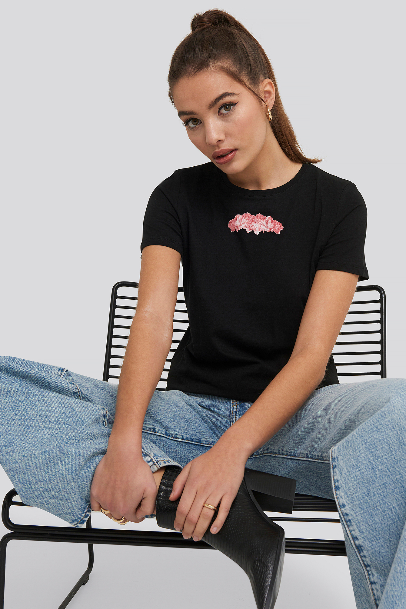 Print Basic Tee Black