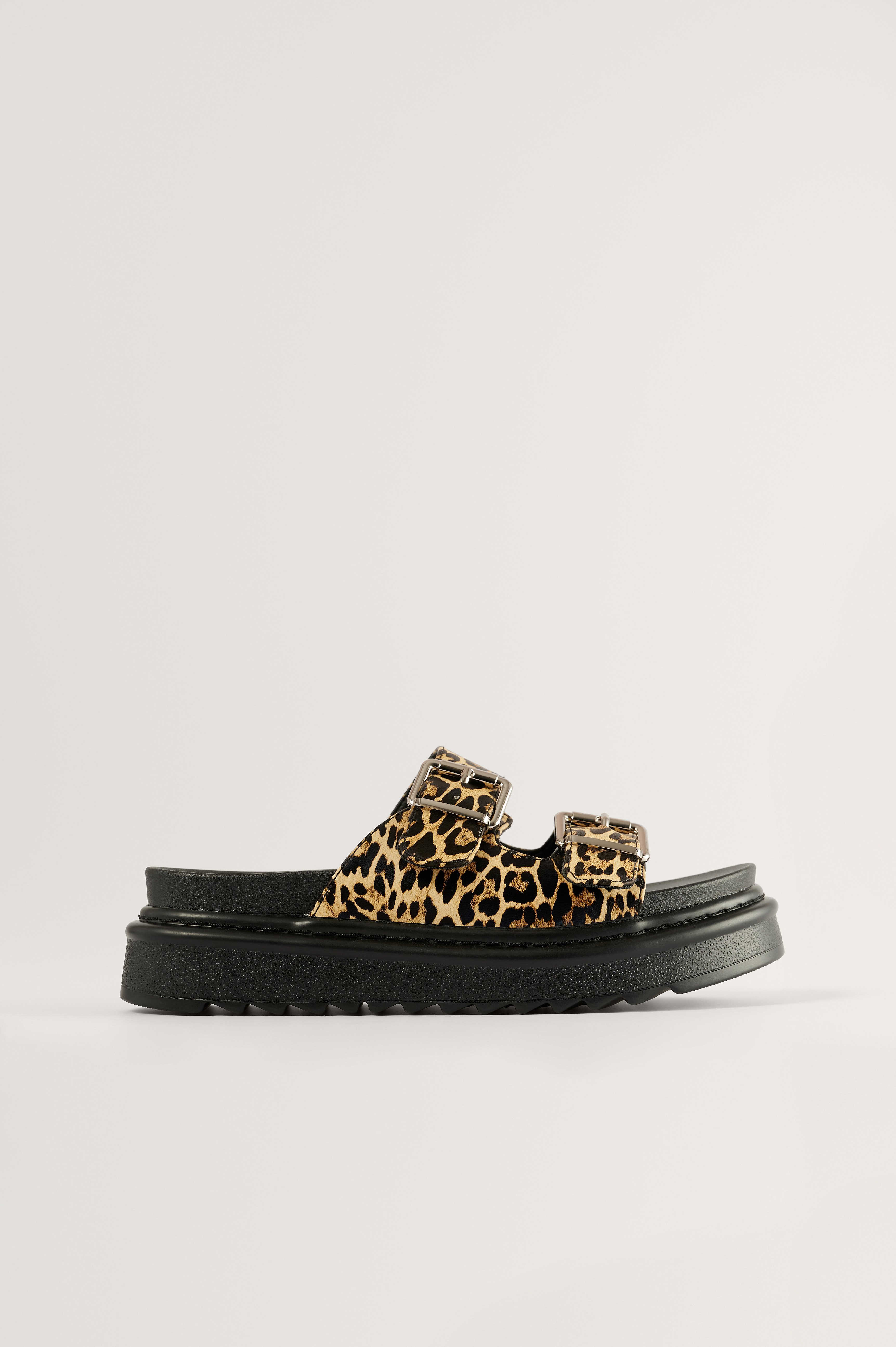 Leopard Profile Buckle Sandals
