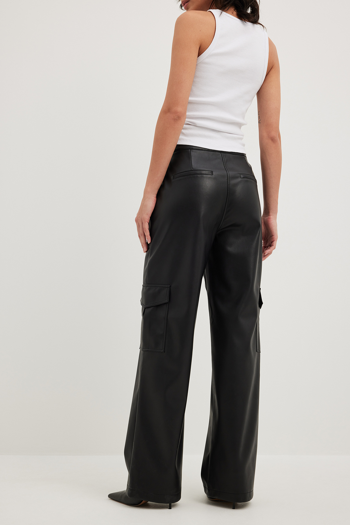 Womens Black Cargo Trousers