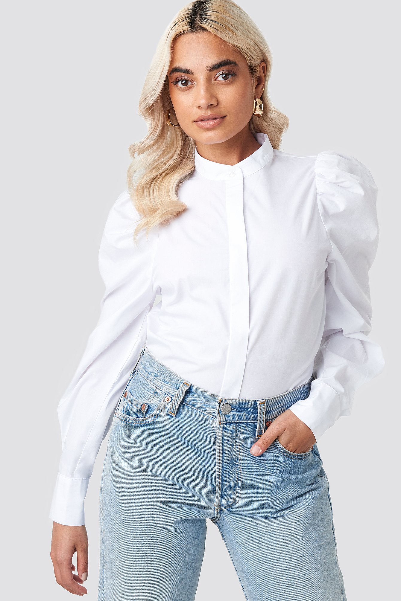 Puffshoulder Compact Shirts-