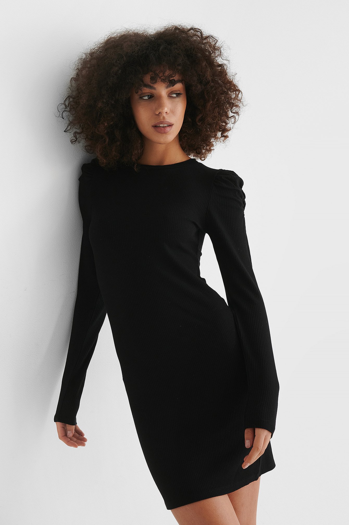 Black Langærmet kjole