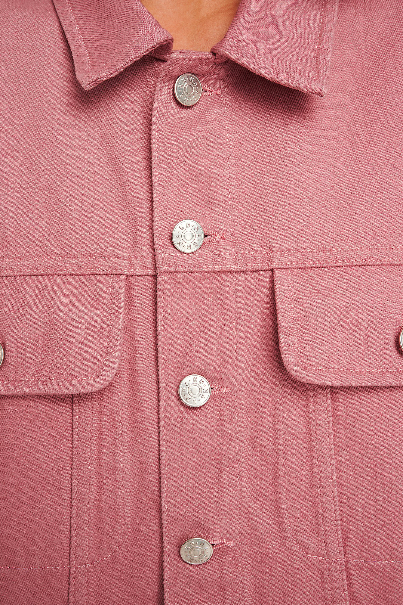 Puff Sleeve Oversized Denim Jacket Pink | na-kd.com