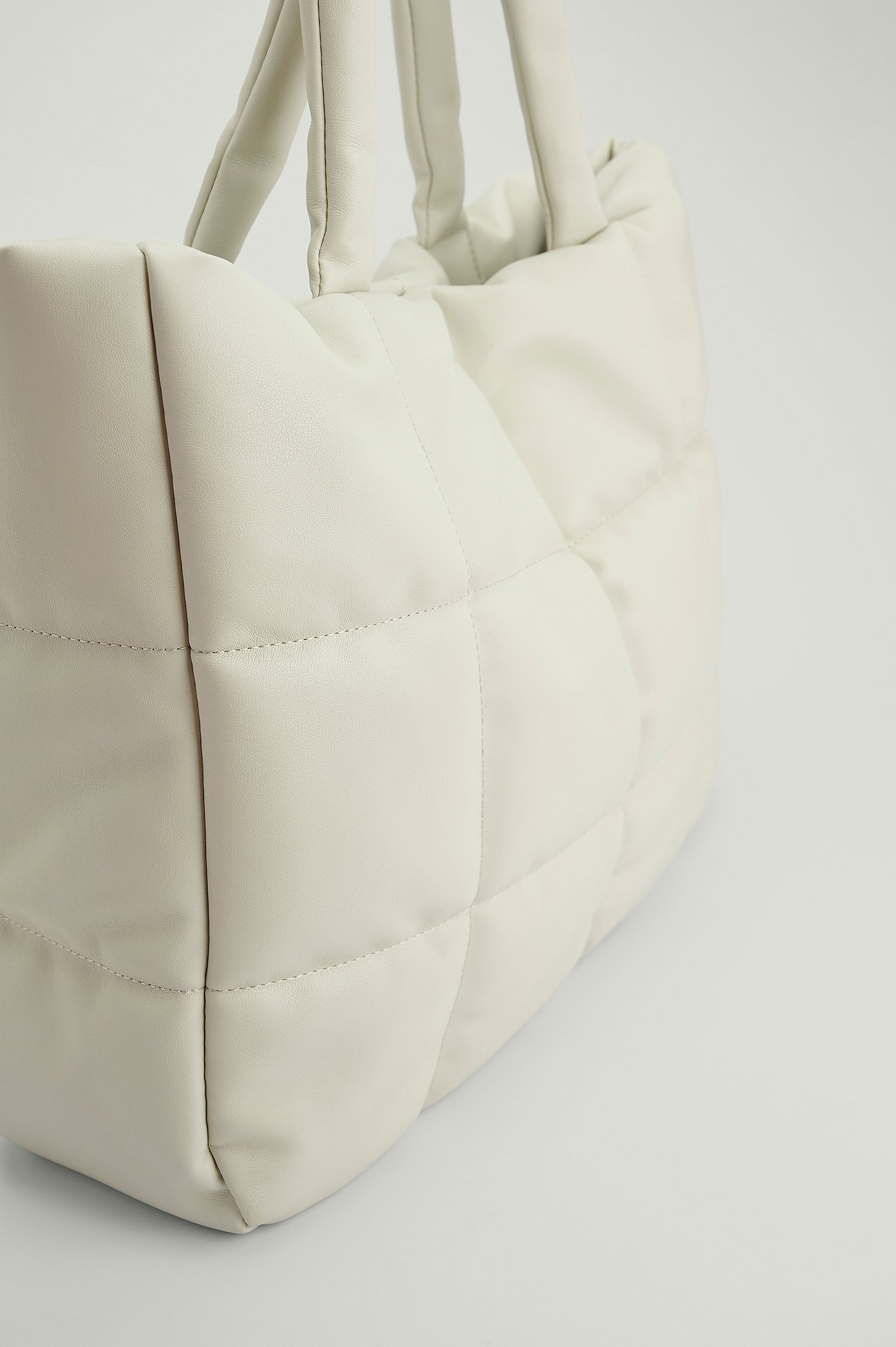 Offwhite Recycled Puffy Tote Bag