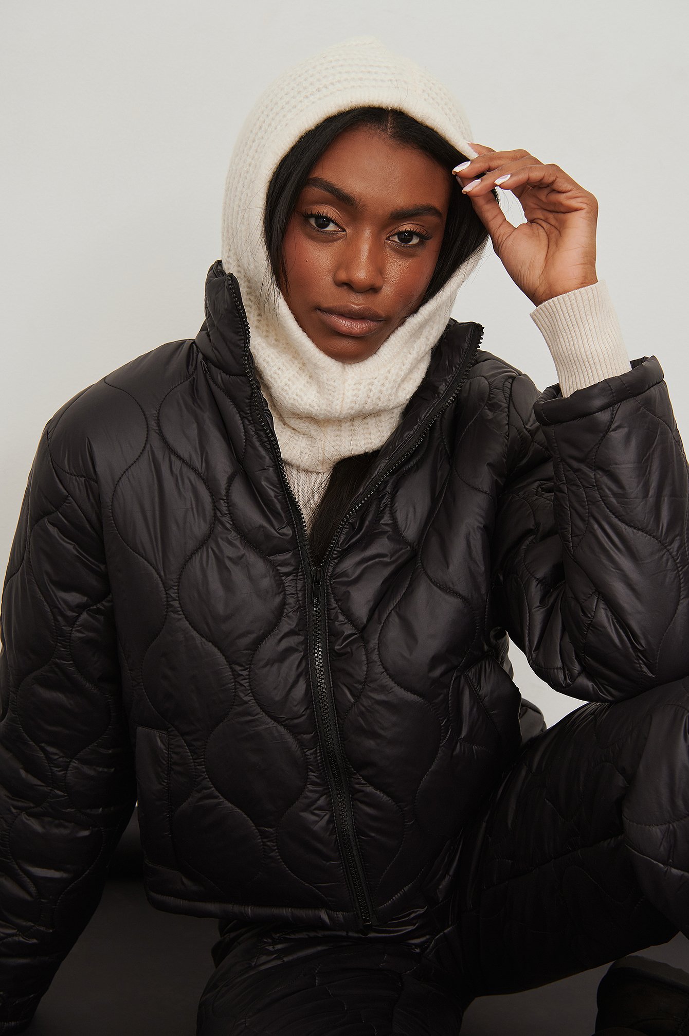 Black NA-KD Trend Quilted Jacket