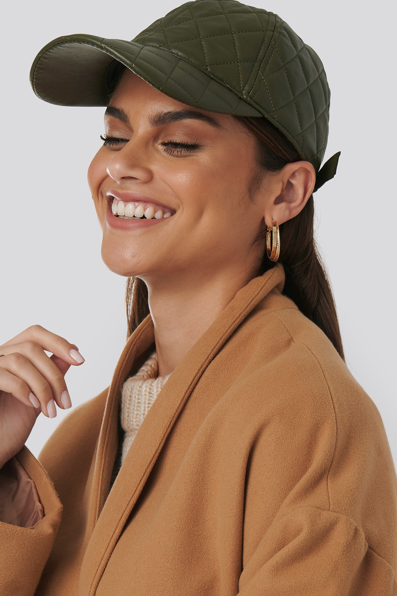 Quilted Baseball Cap Dark Green