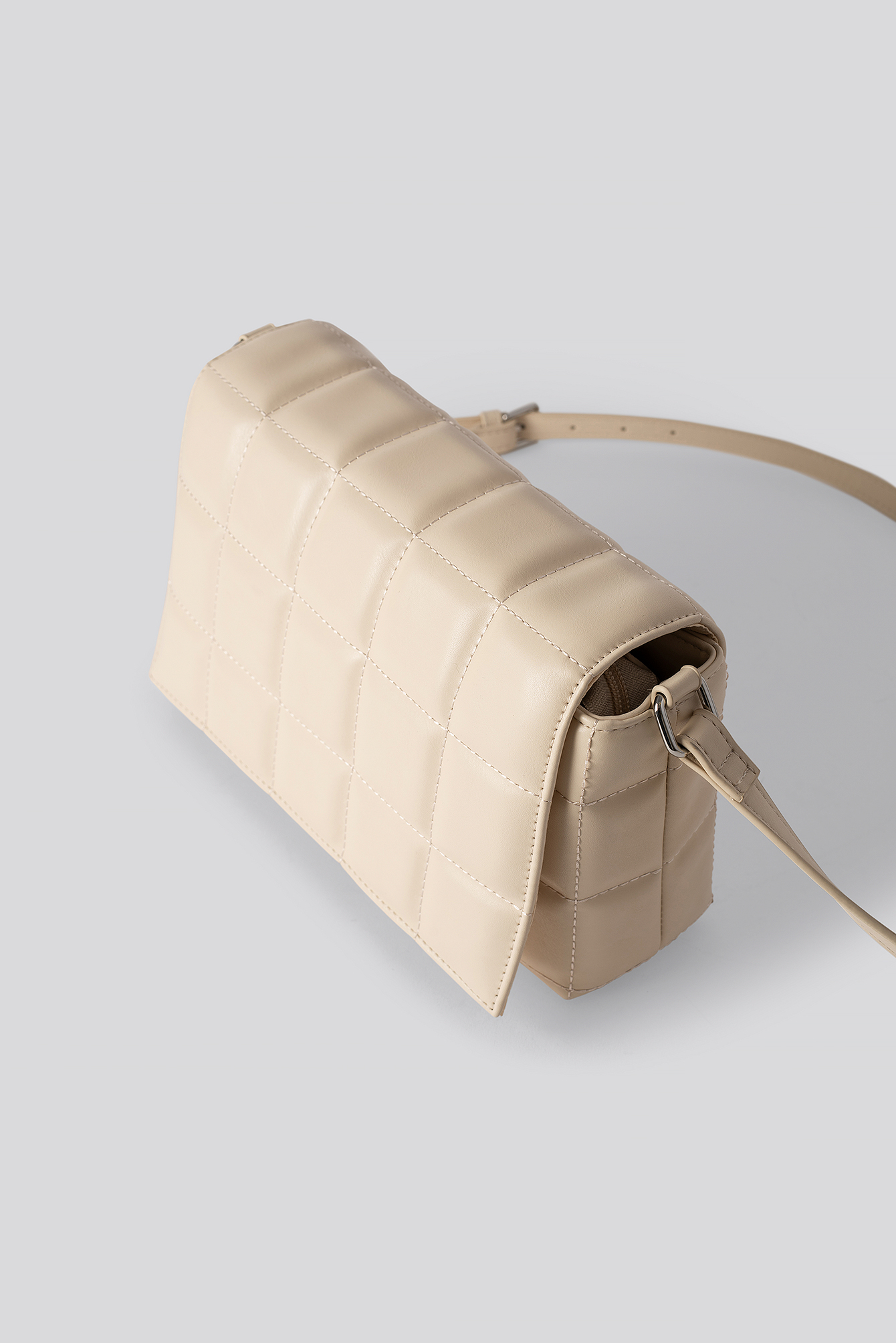 Quilted Crossbody Bag Beige