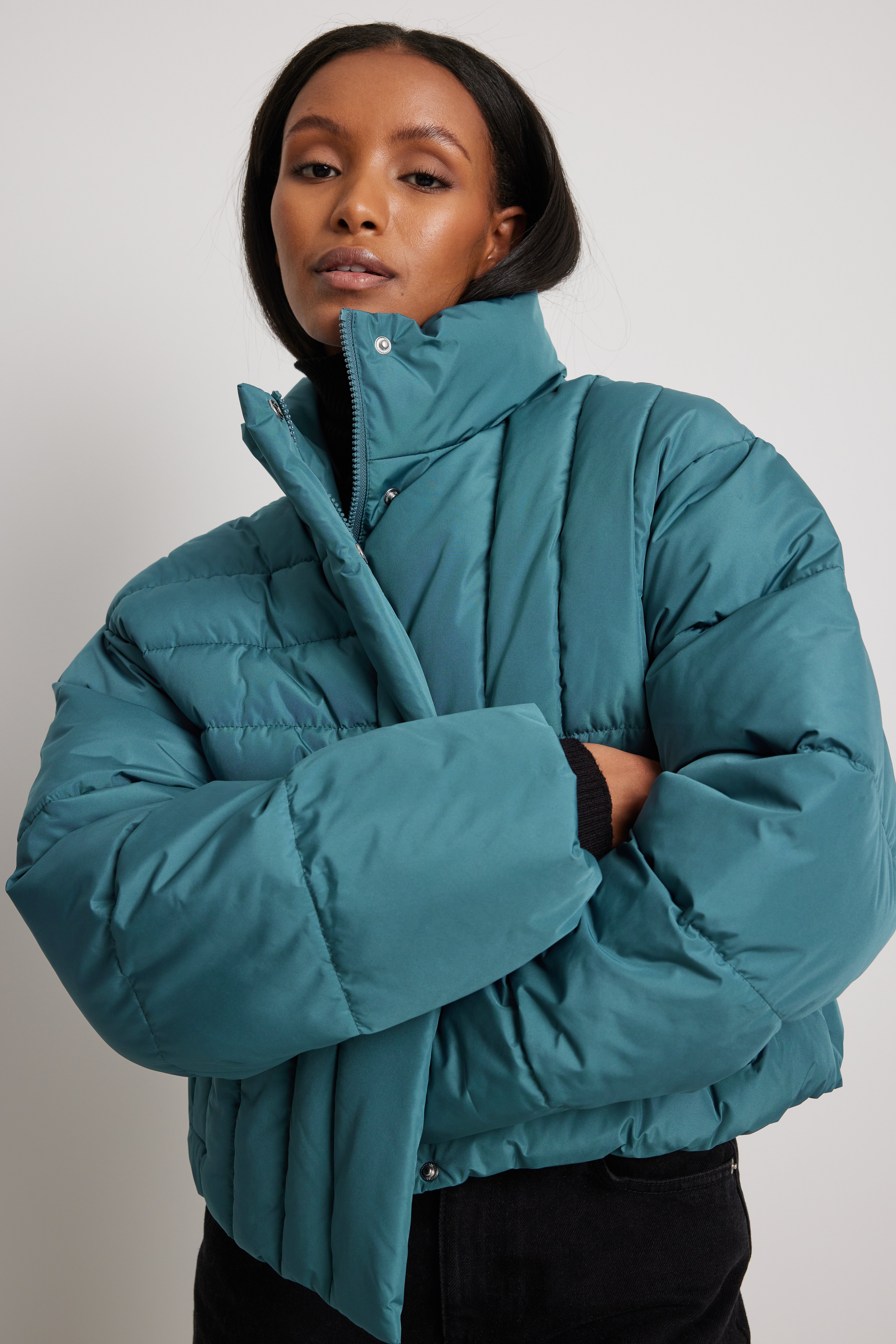 Quilted Detail Padded Jacket