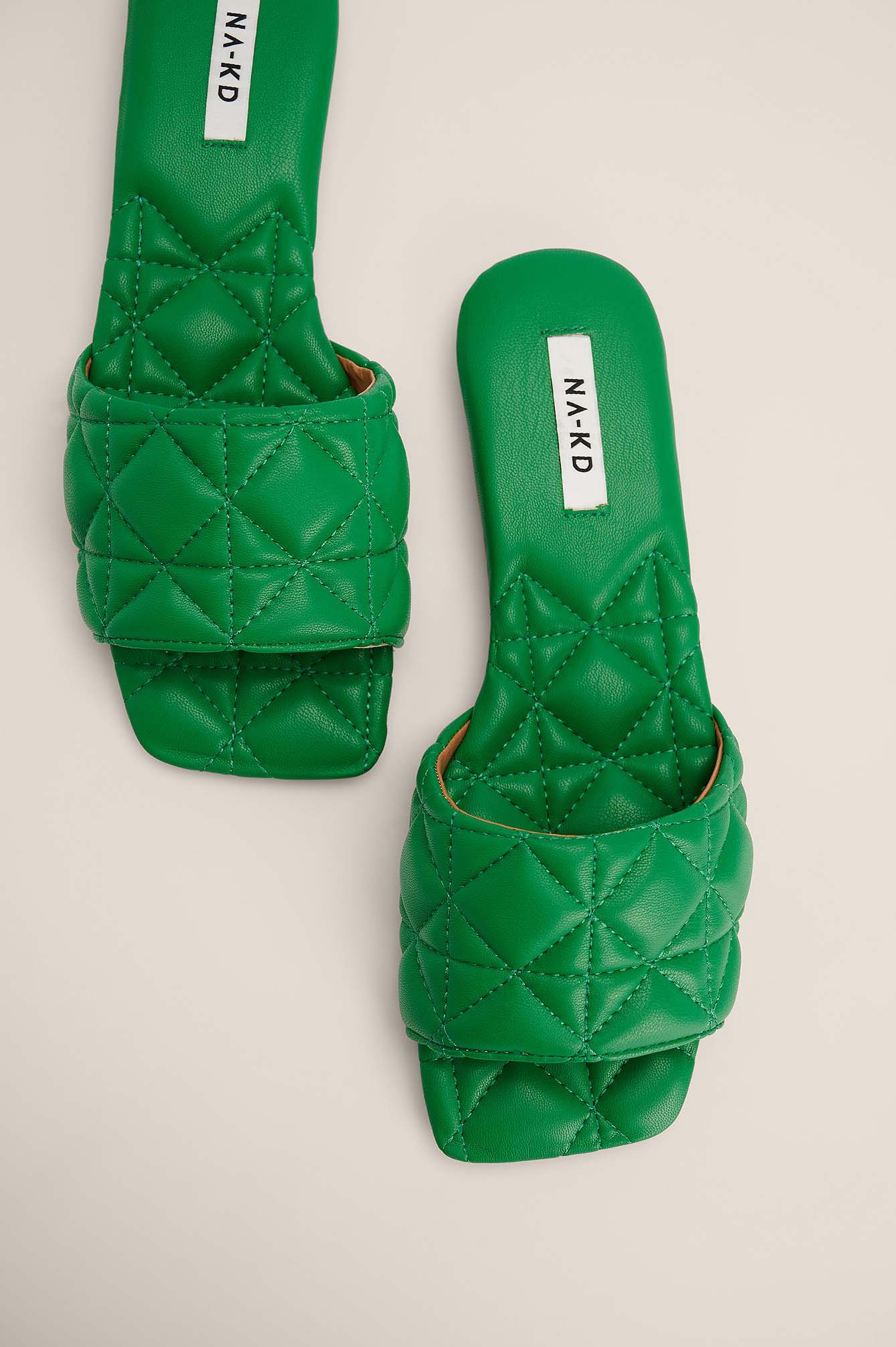 Emerald Green Quilted Slippers