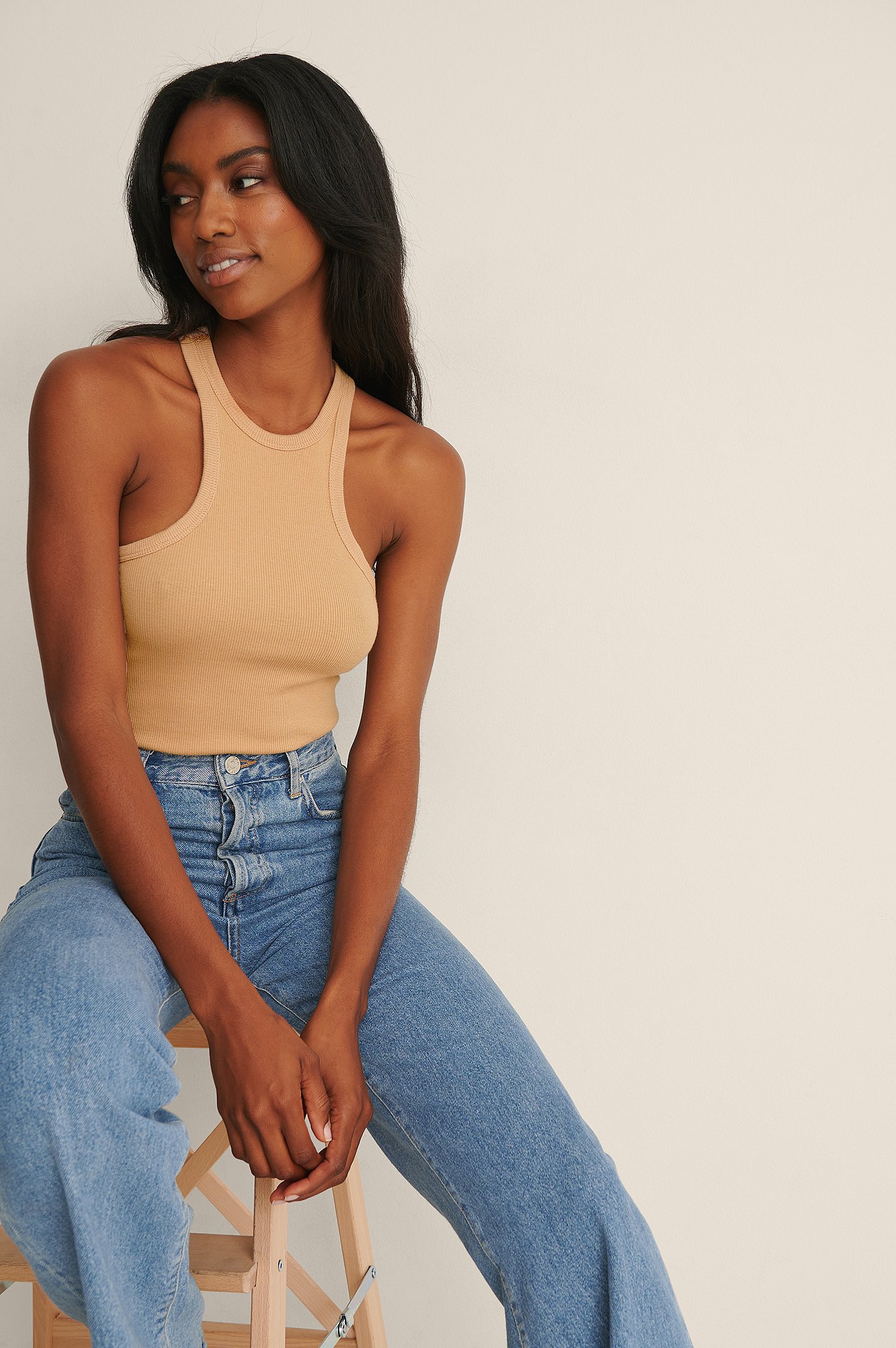 Organic Anglaise Singlet White | na-kd.com