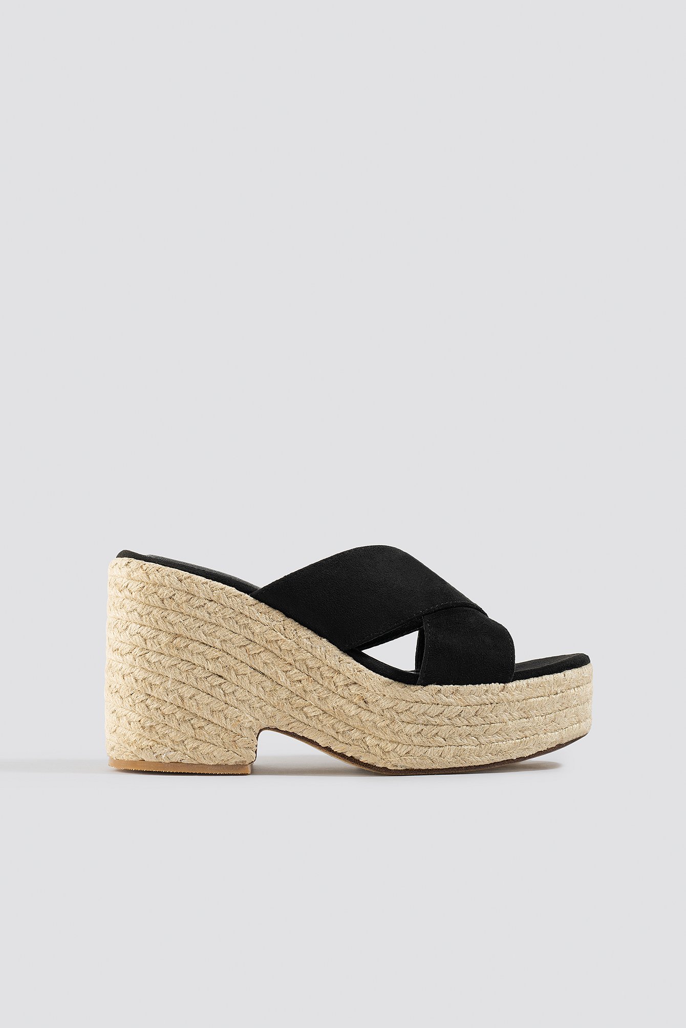 raffia block heel sandal