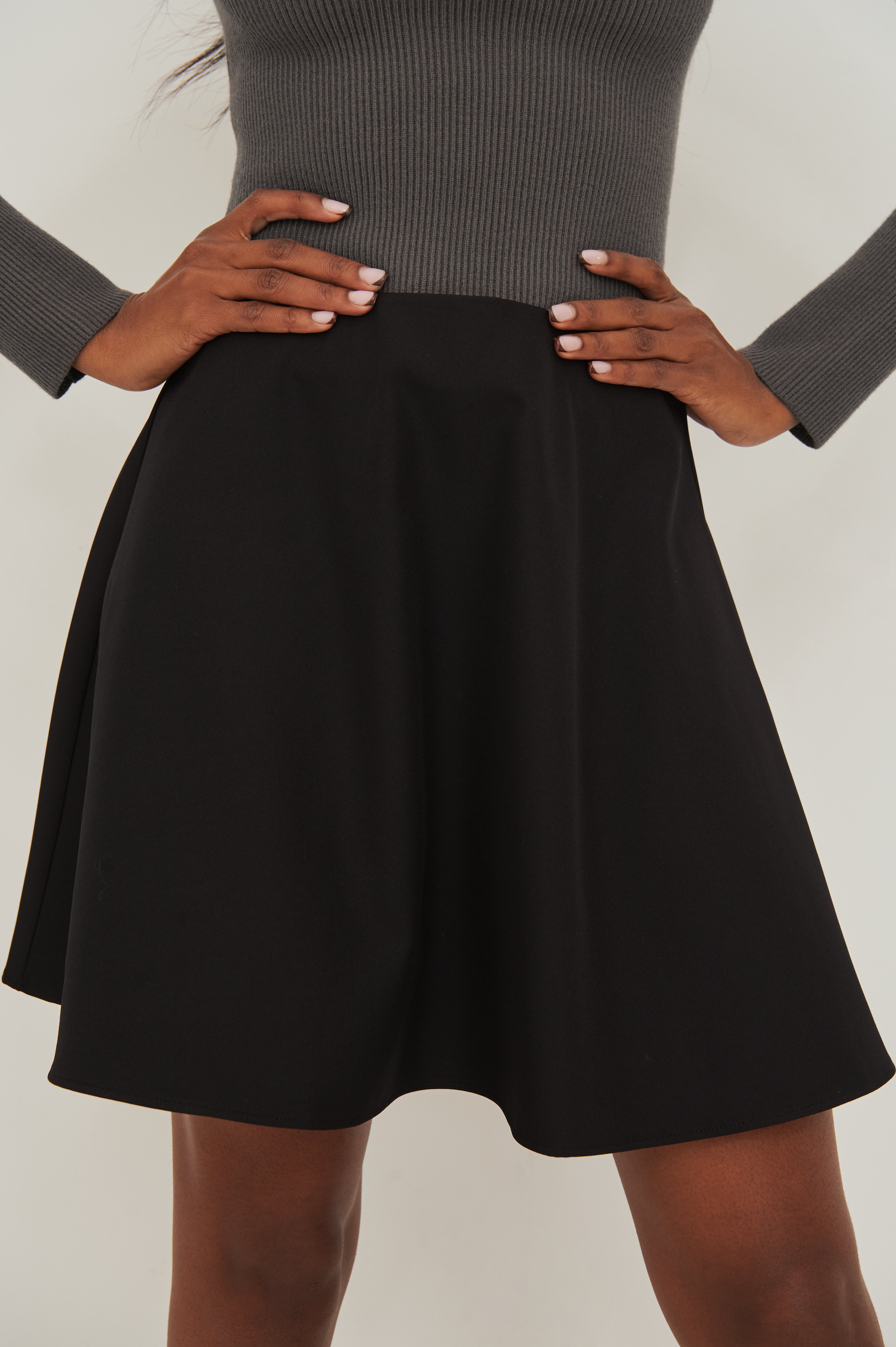 Black Circle Mini Skirt