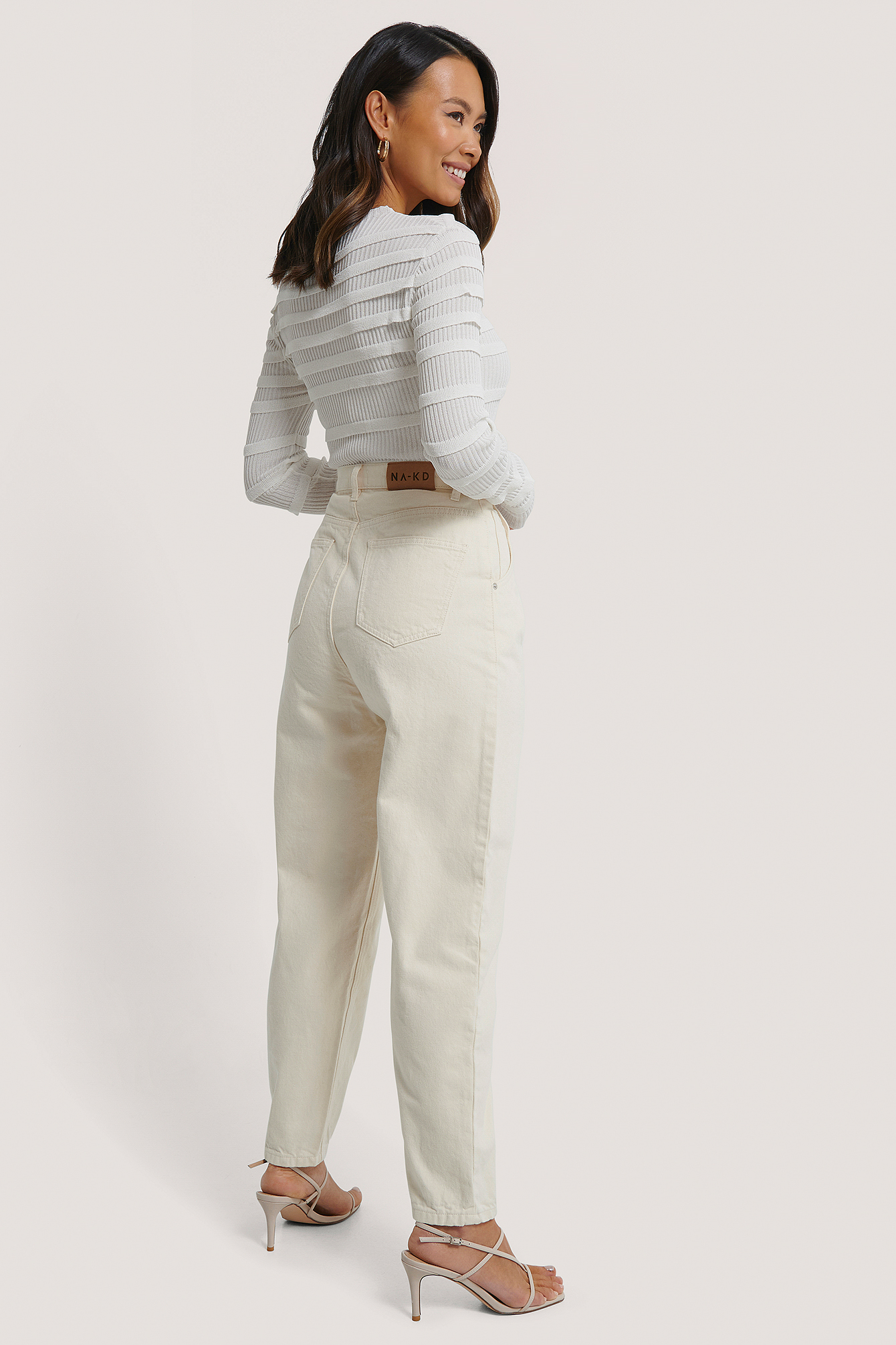 Recycled Cropped Balloon Leg Jeans 