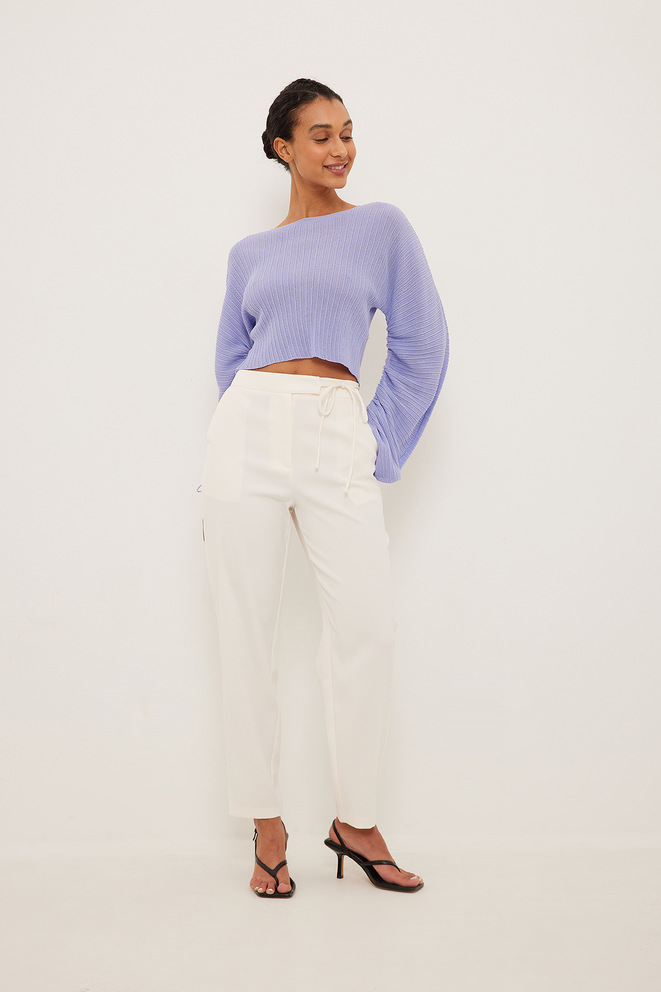 Pantalón de traje tobillero reciclado Blanco | na-kd.com