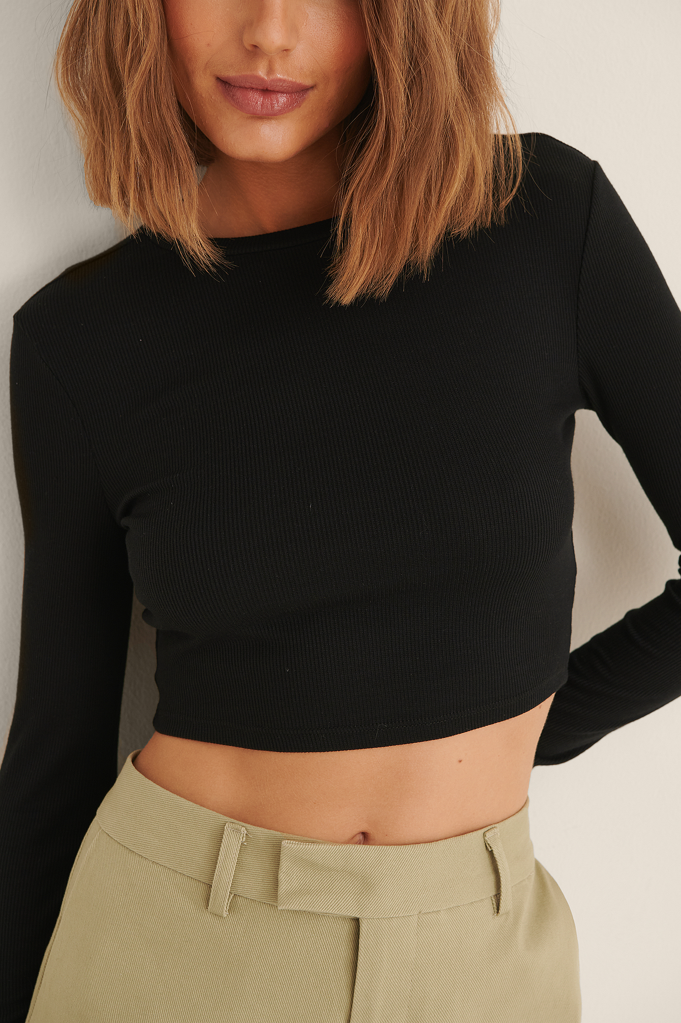 Stefanel Cropped top zwart casual uitstraling Mode Tops Cropped tops 