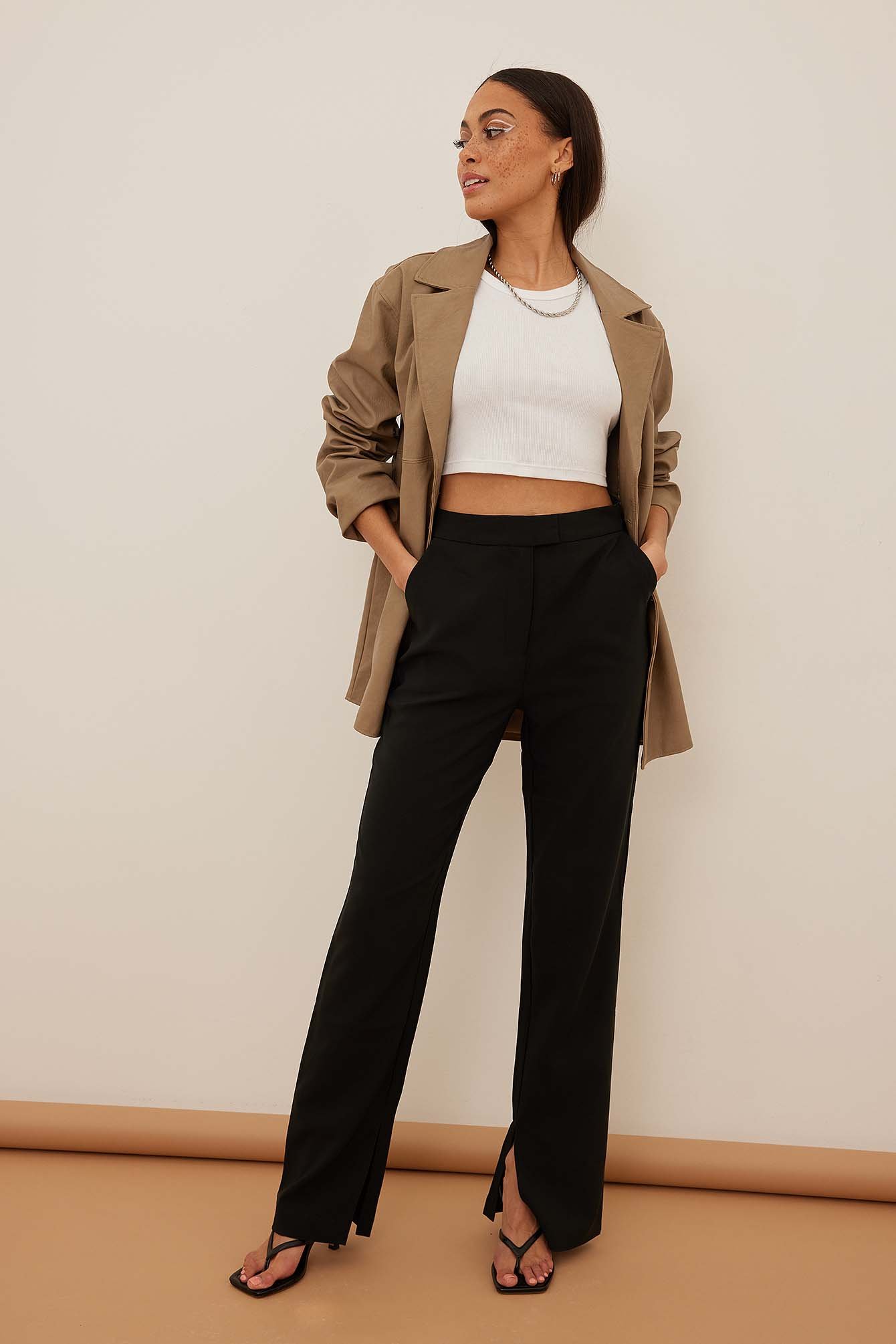 Side Slit Flowy Pants – Amigos & Us