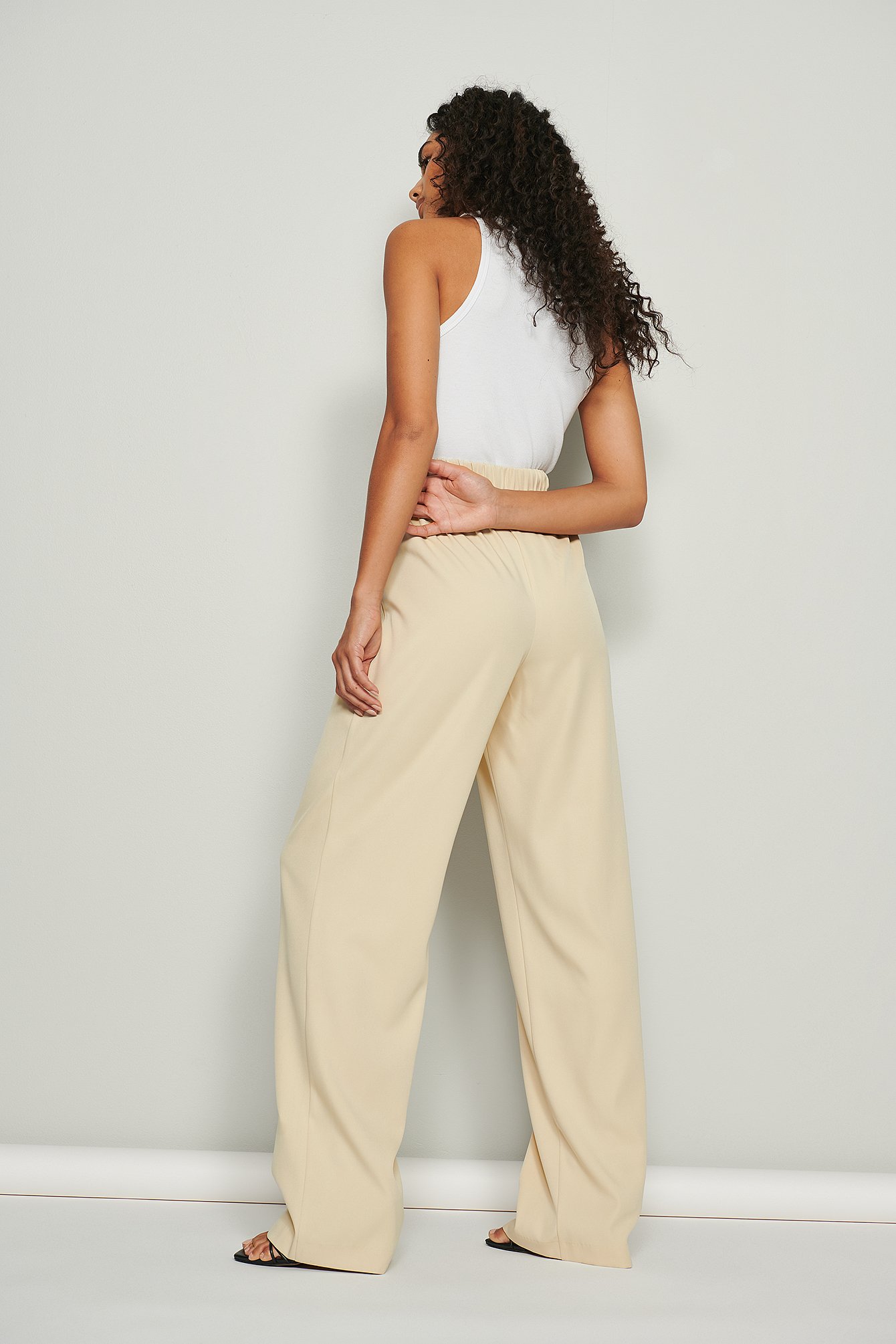 Sand Recycled Soft Elastic Waist Suit Pants