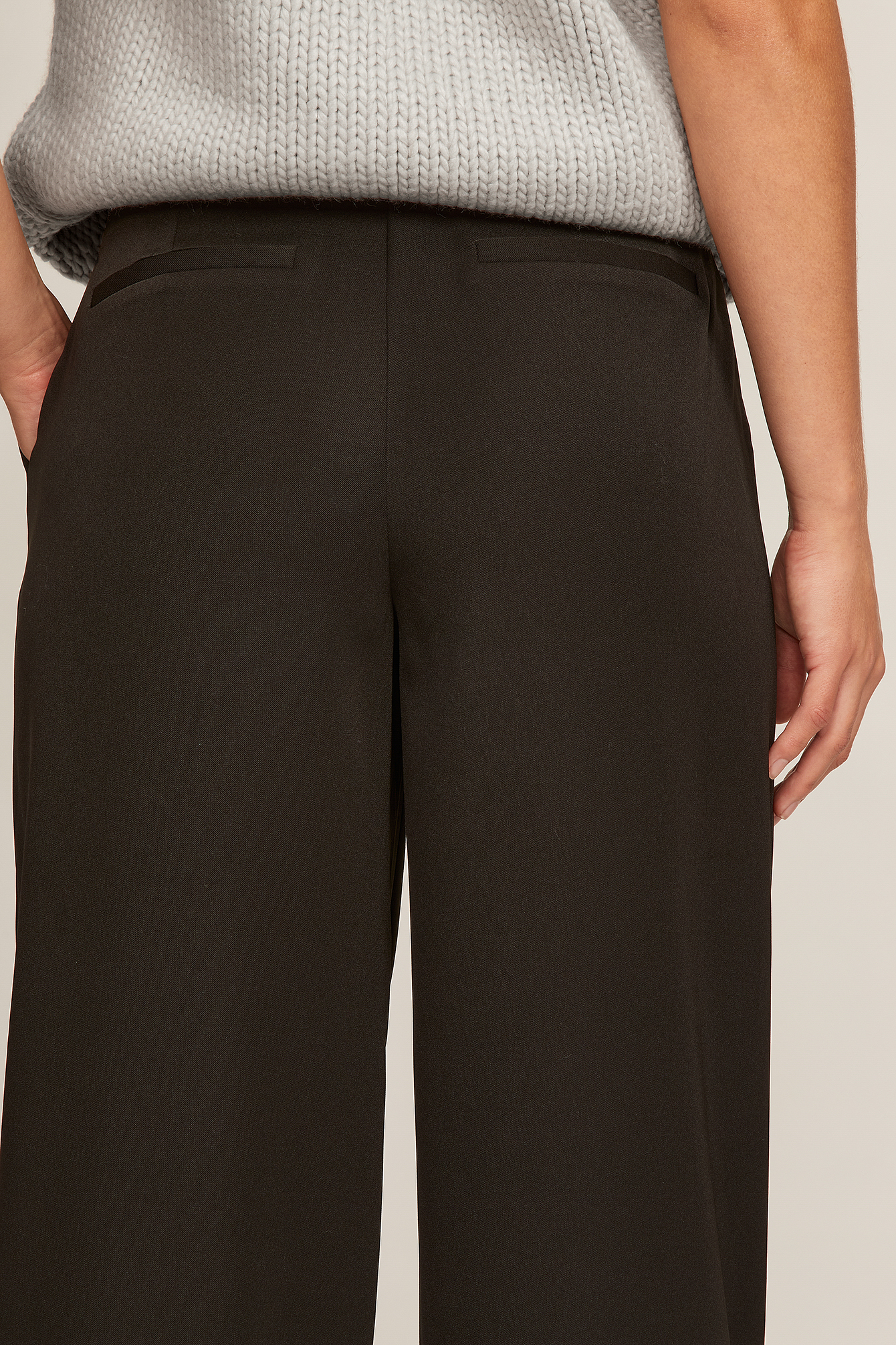 Soft High Waist Suit Pants Black | na-kd.com