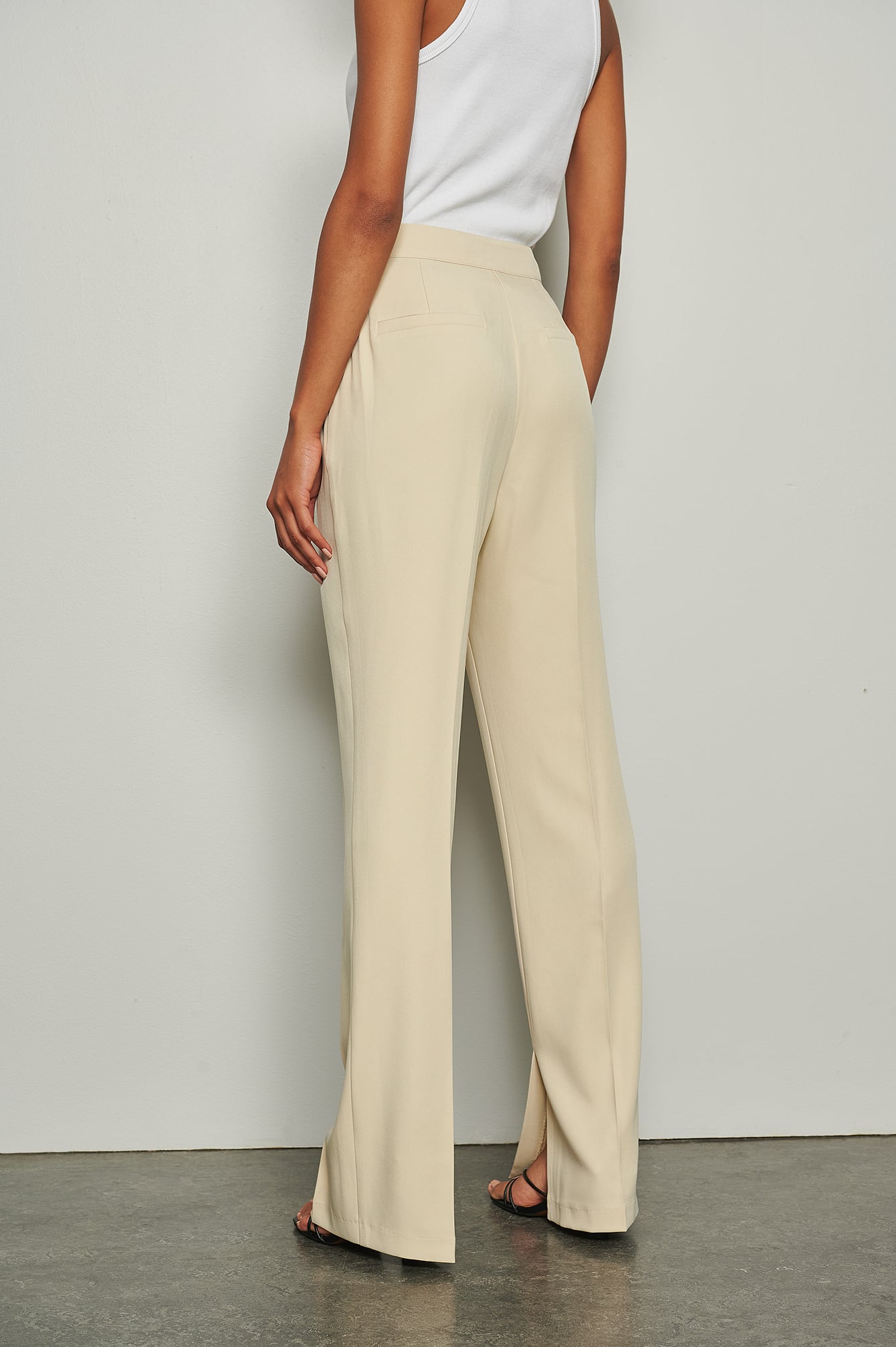 Recycled Soft Tailored Side Slit Pants 