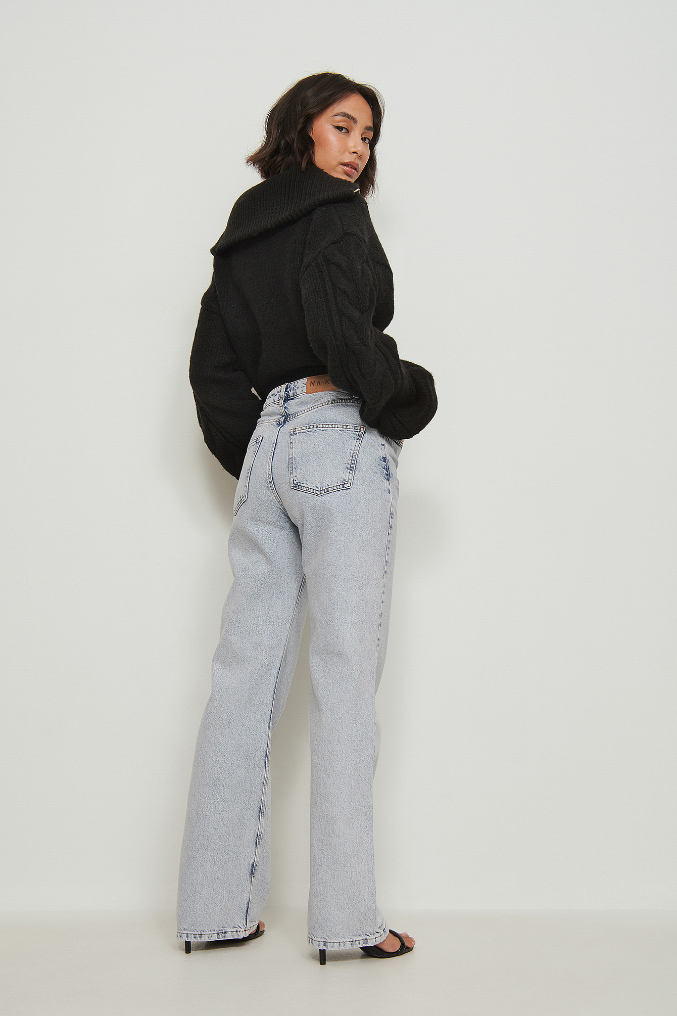 NA-KD Trend Relaxed Full Length Jeans - Blue