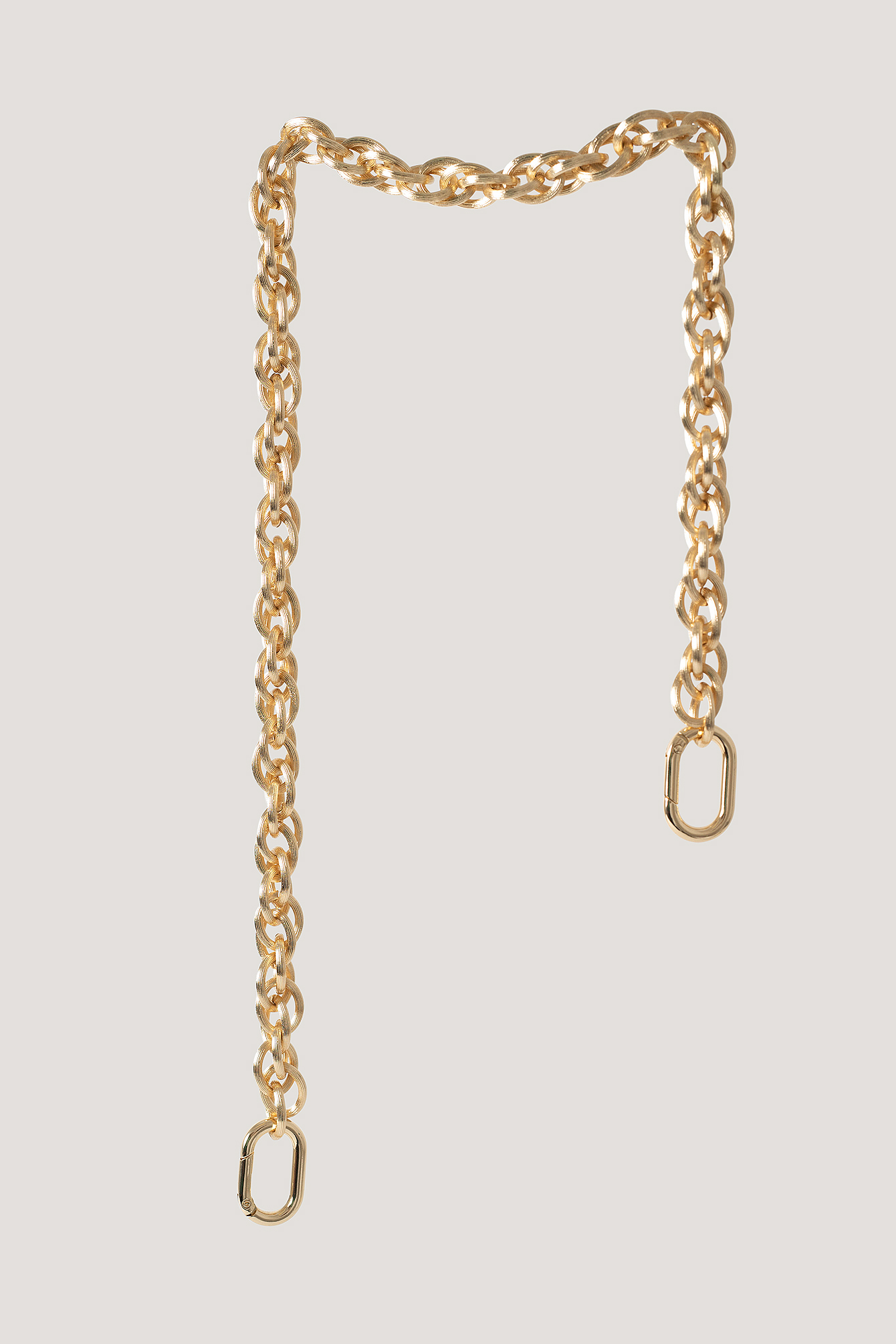 Removable Chunky Twisted Bag Chain Gold | NA-KD