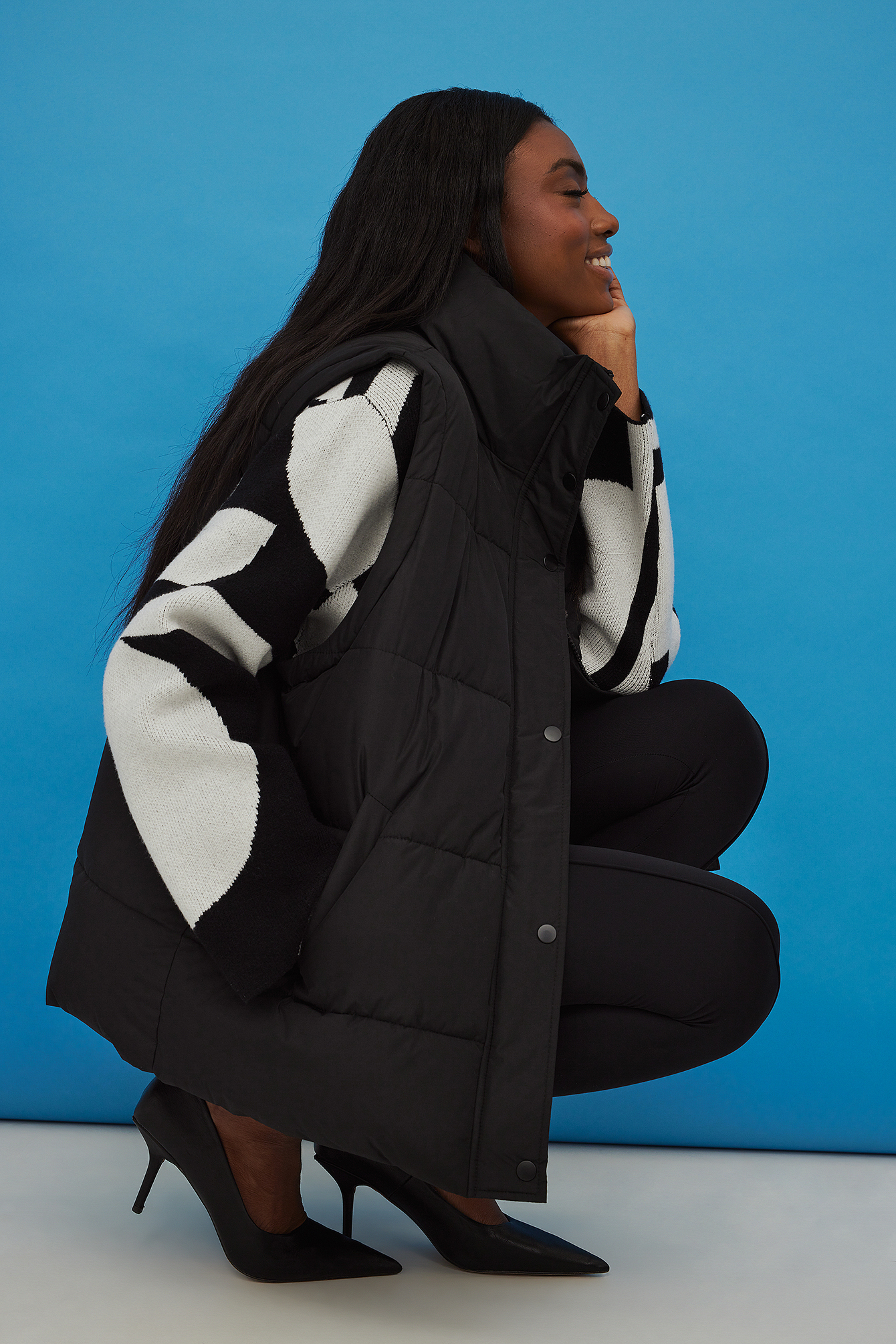 Black Removable Sleeve Puffer Jacket