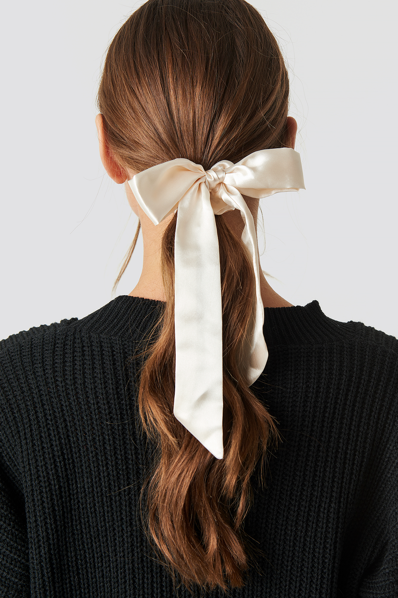 Ribbon Scrunchies (2-Pack) Beige | NA-KD