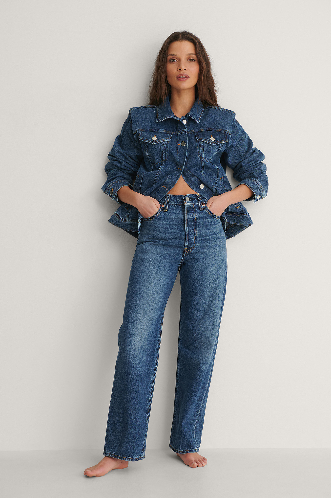 Ribcage Straight Ankle Noe Fog Blue 