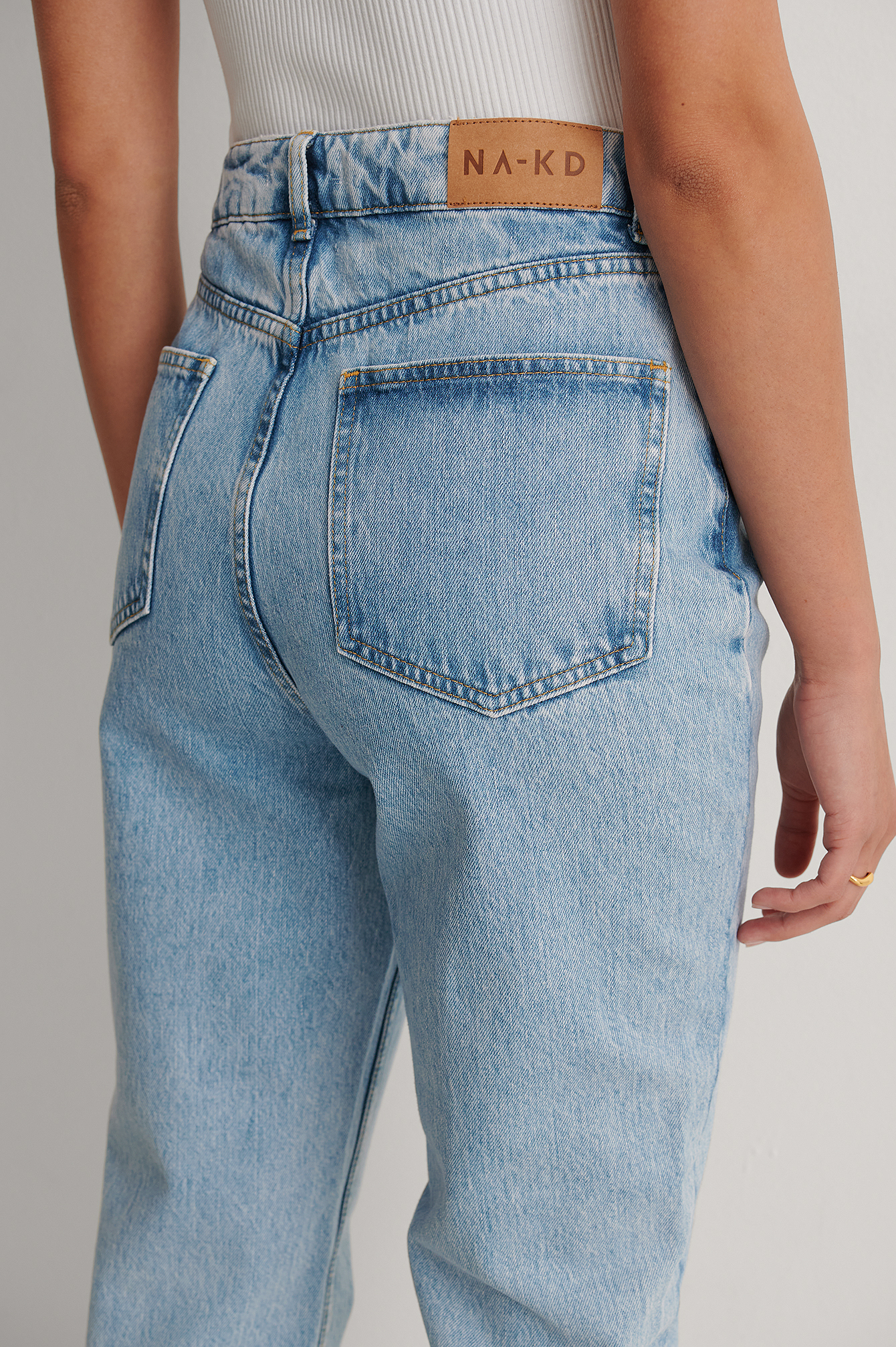 Rigid Mom Jeans Blue | na-kd.com