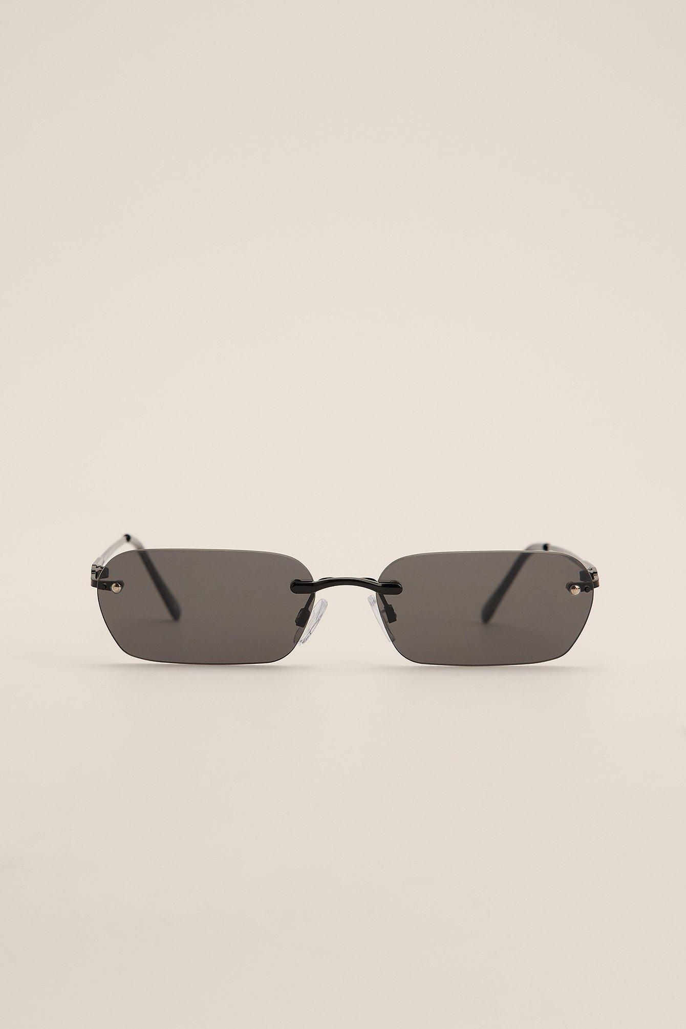 Randlose schmale Sonnenbrille Braun | NA-KD