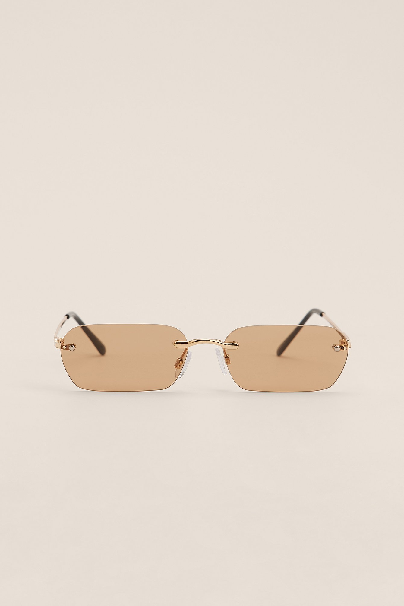 Rimless slim sunglasses