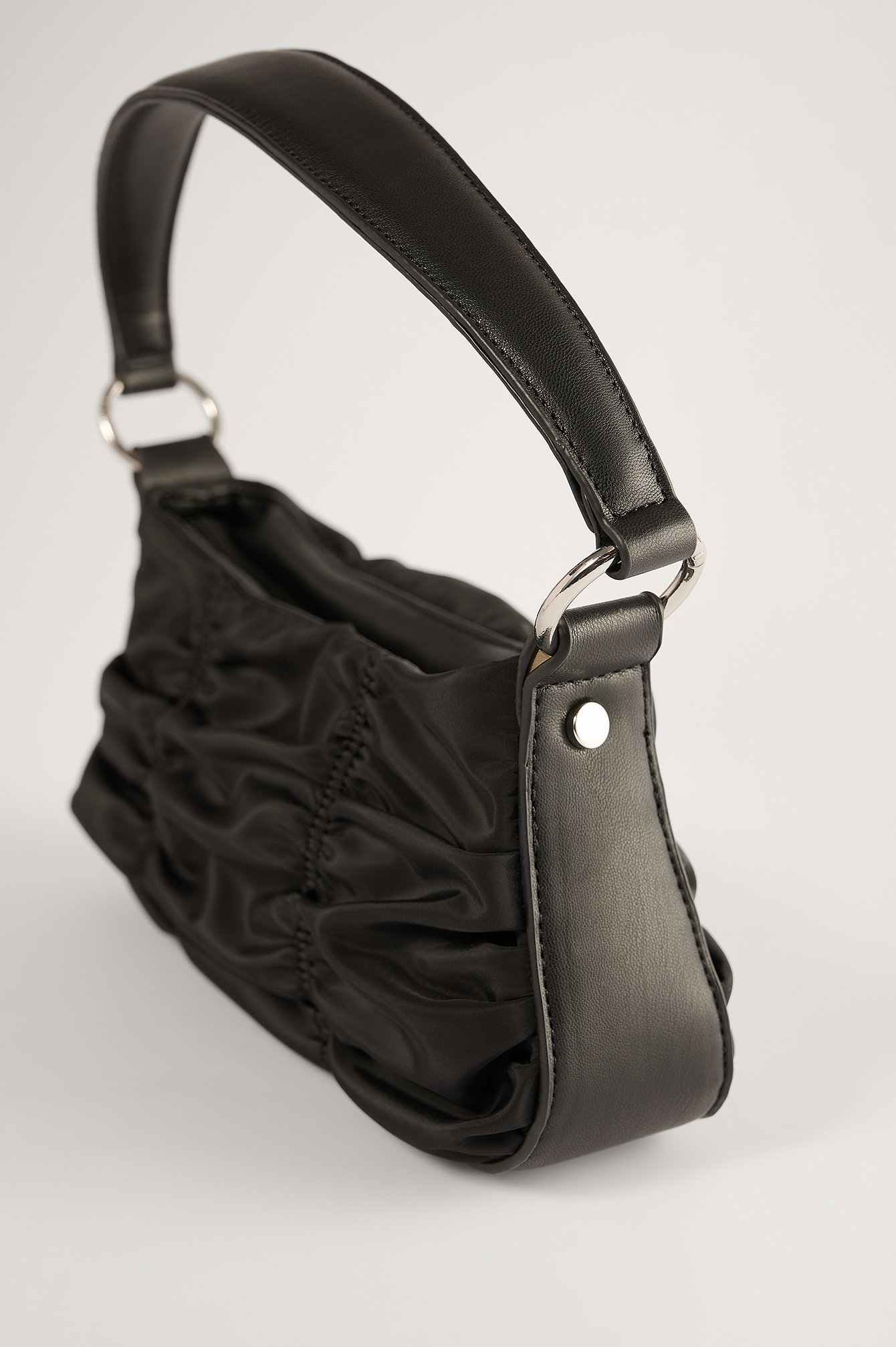 Black Rouched Shoulder Bag