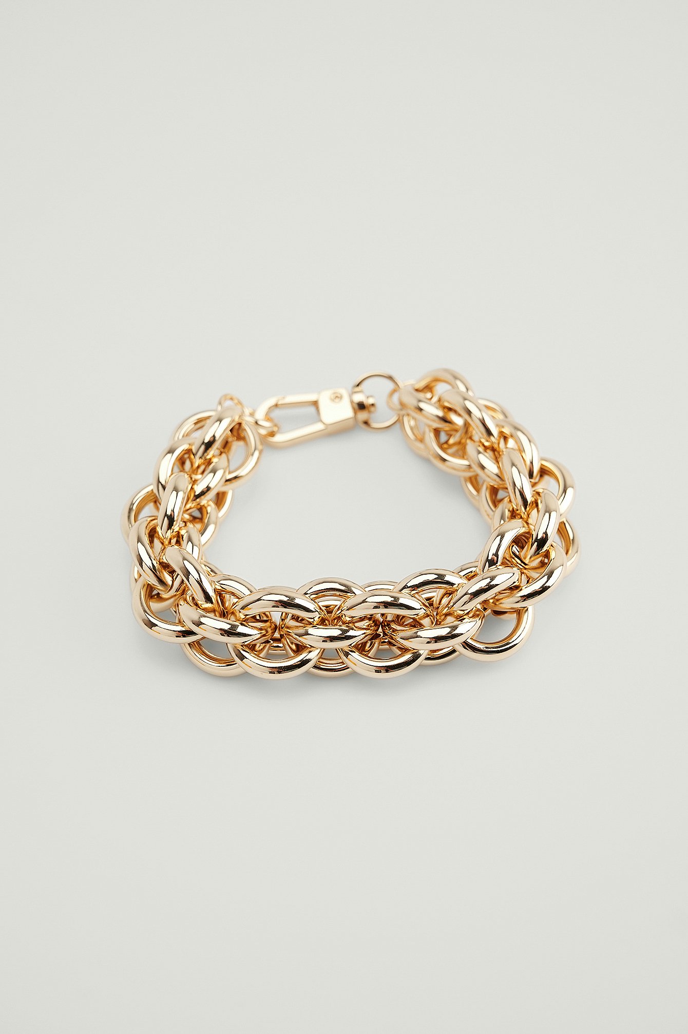 Gold Round Chunky Chain Bracelet