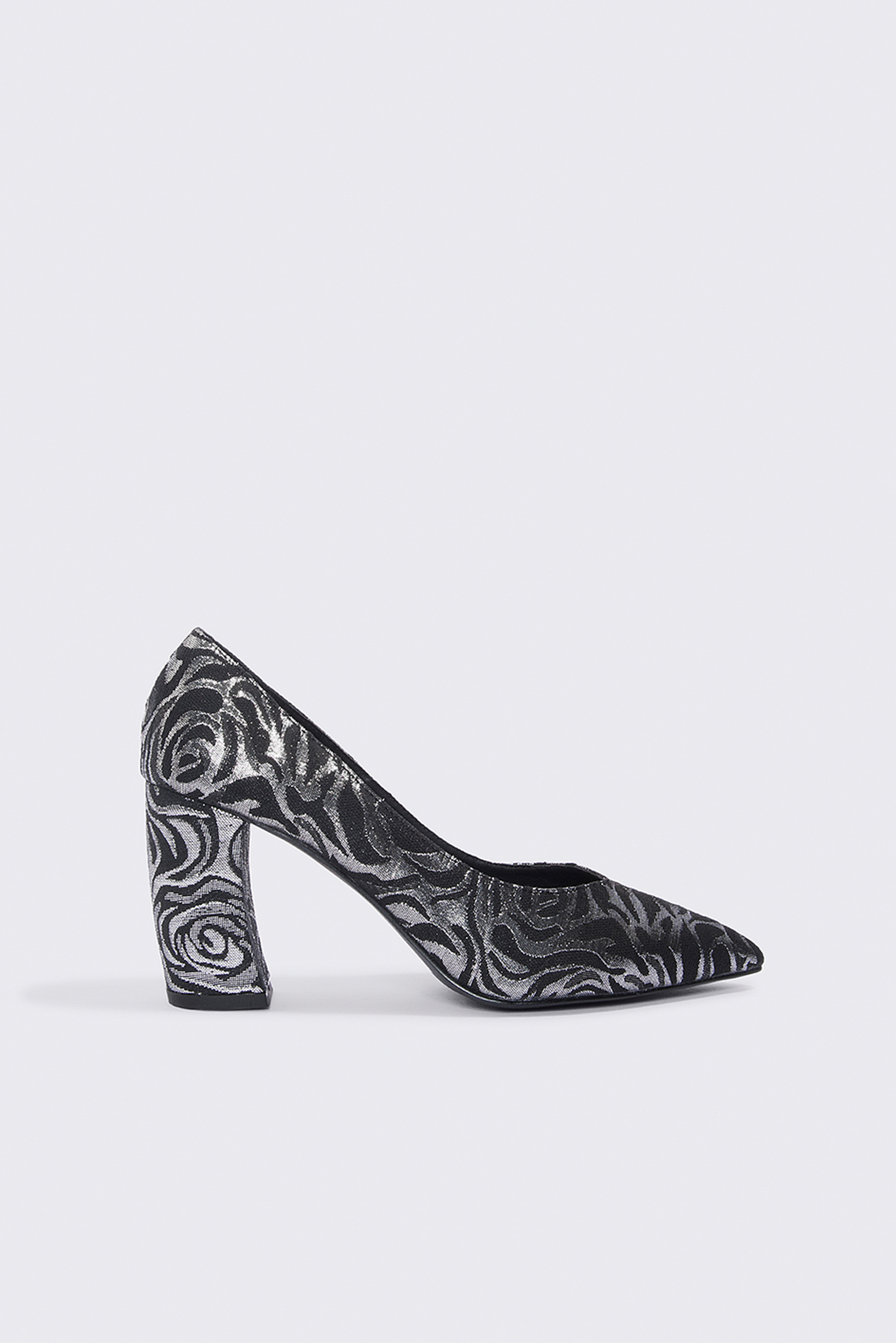 NA-KD Rounded Heel Pumps Silver