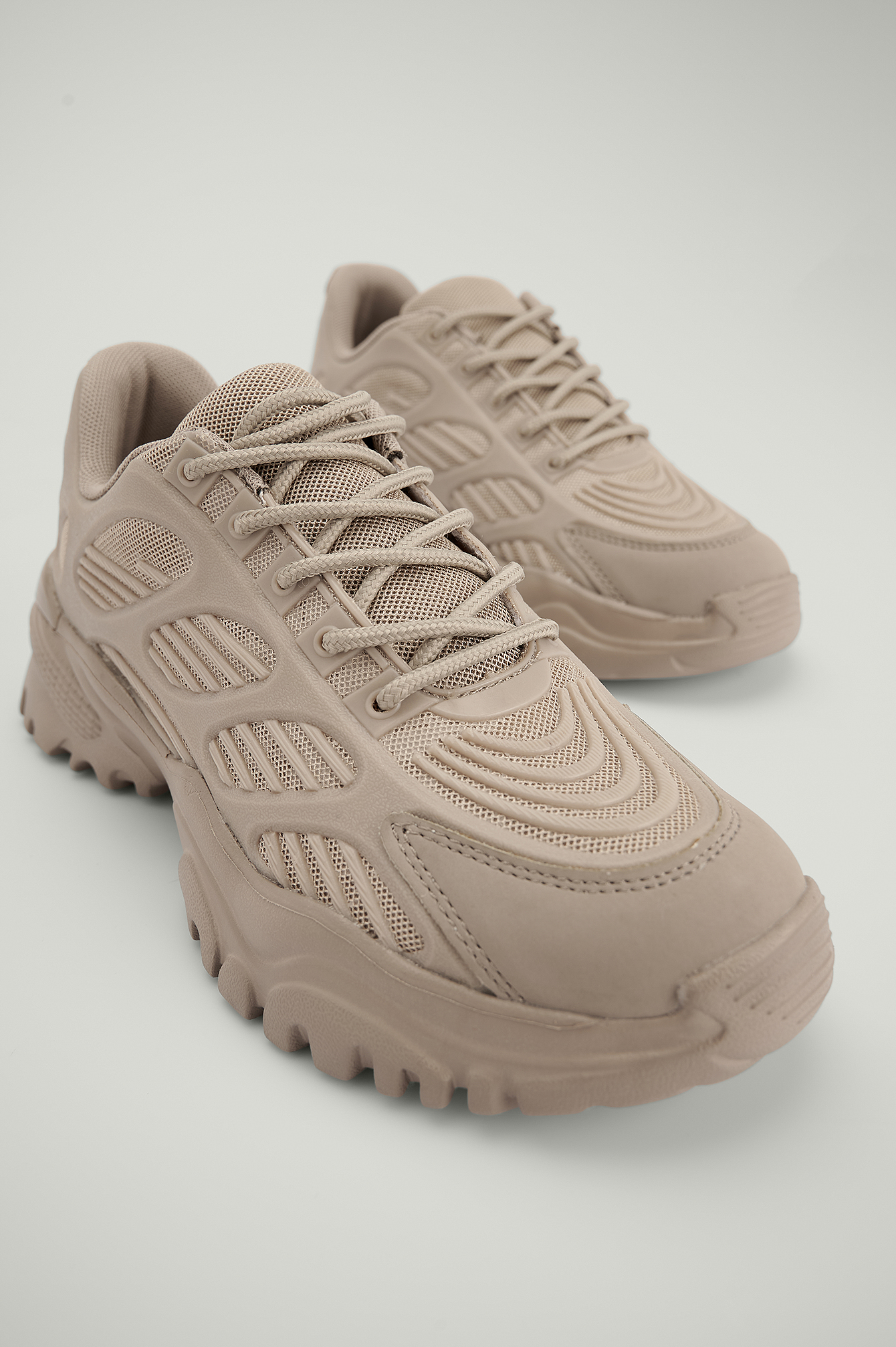 sand chunky trainers