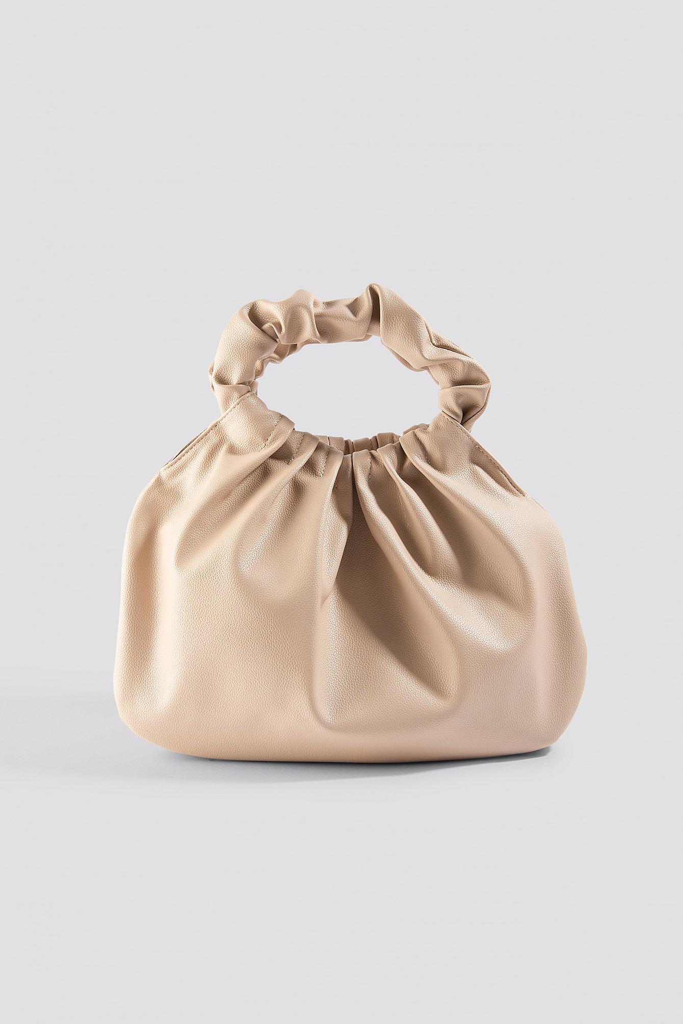 Handles With Ruffles Ruffled Handle Handbag Beige | NA-KD