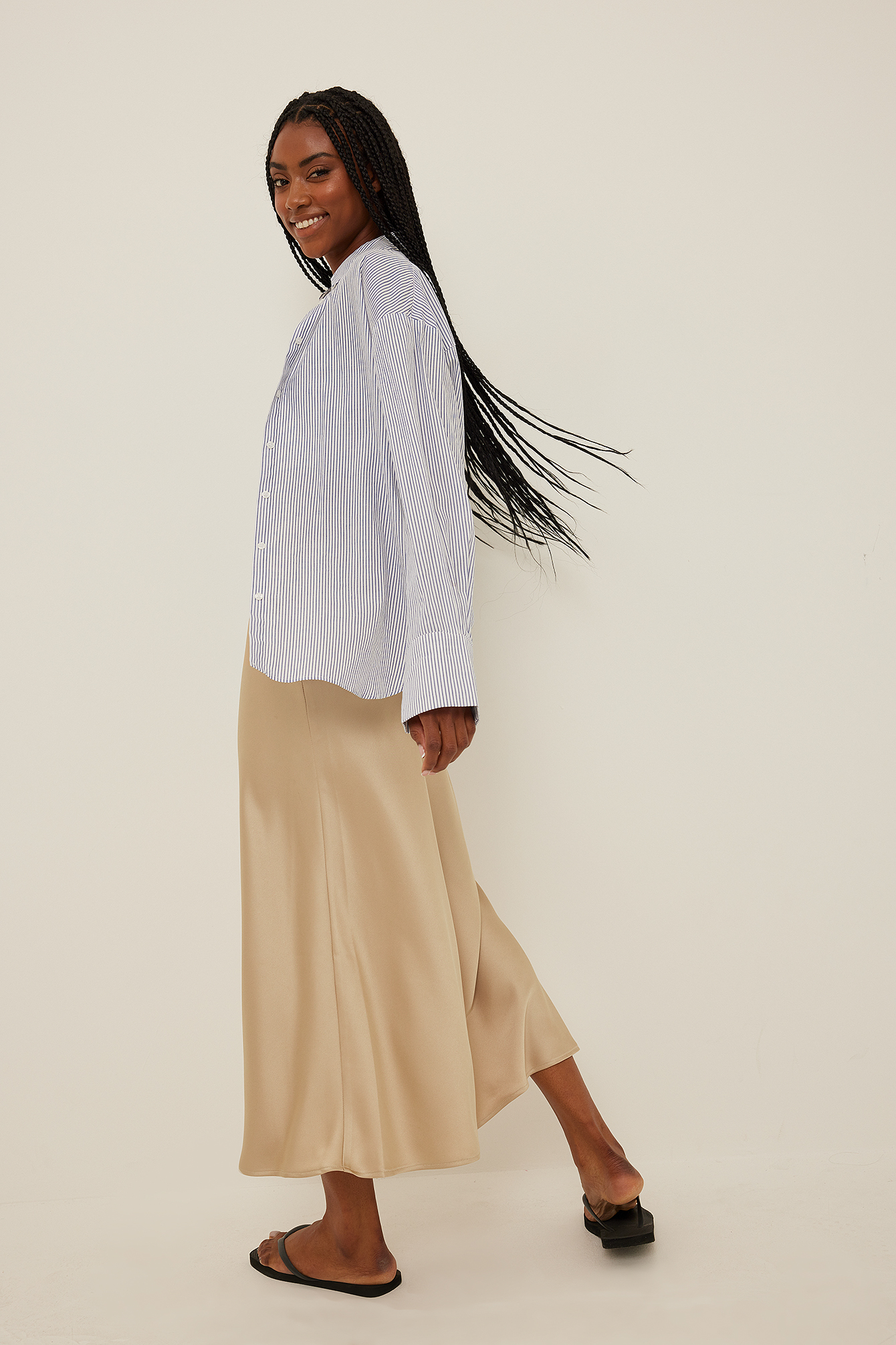 satin skirt midi