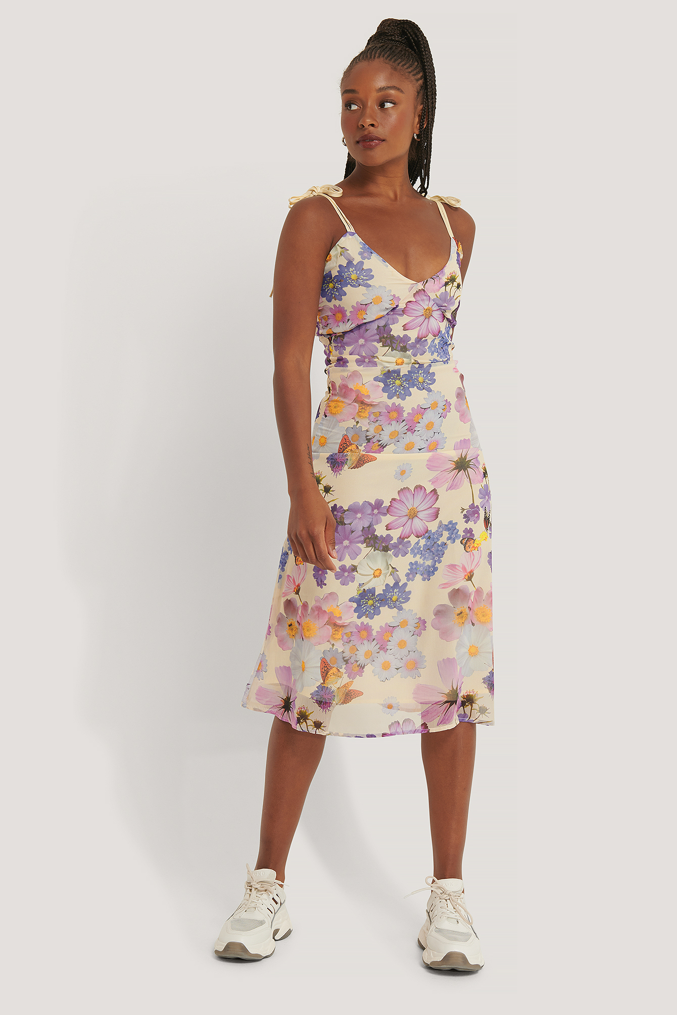 PNK-251122111 HARDY NAVY CHAIN SATIN DRESS