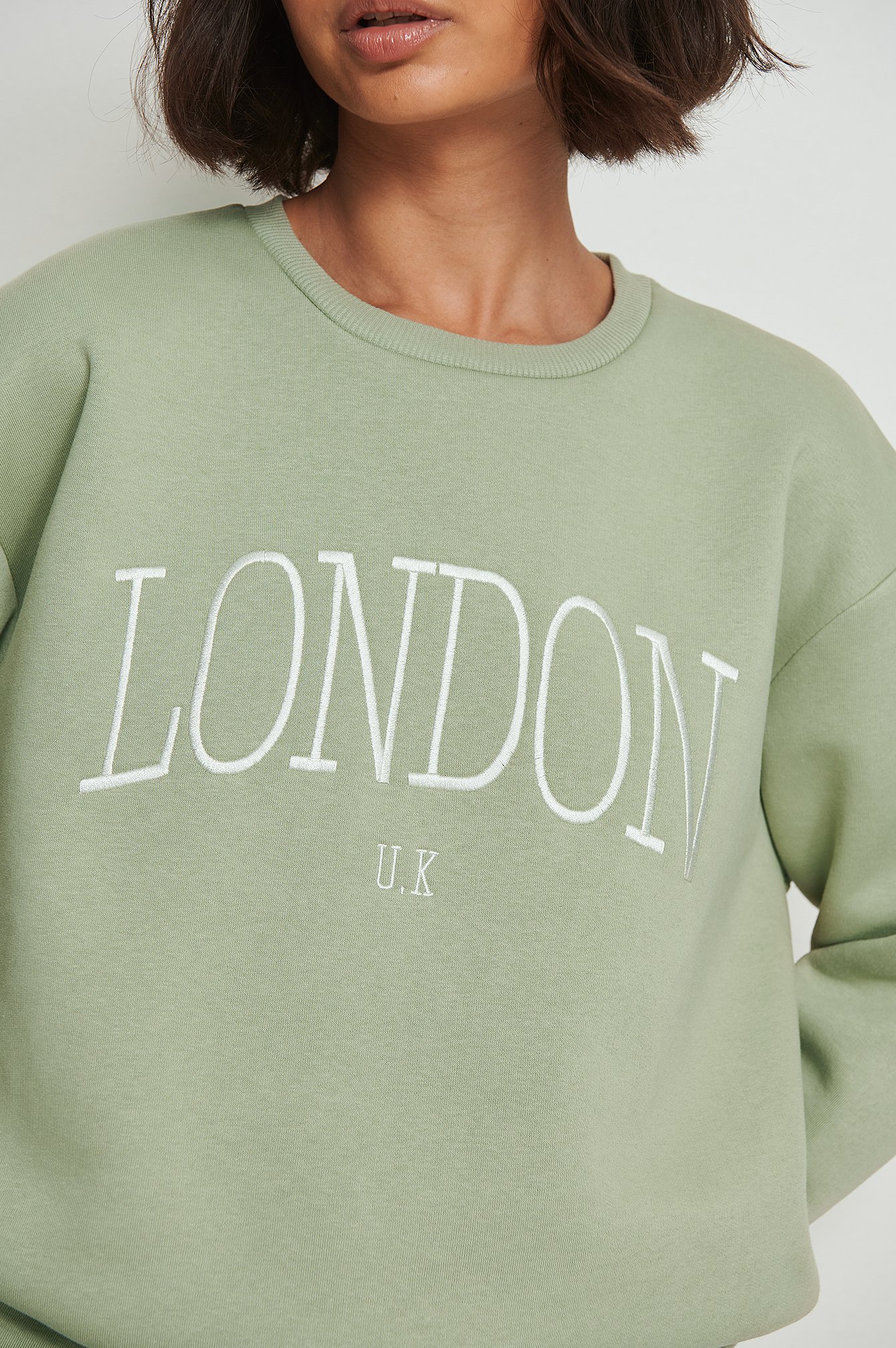 Green Organisch city print sweatshirt