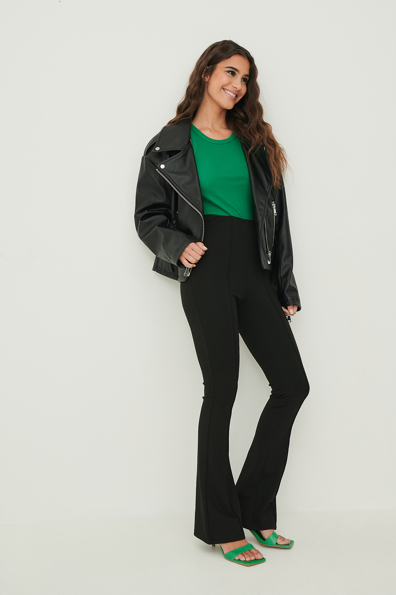 Seam Detail Jersey Pants Black | na-kd.com