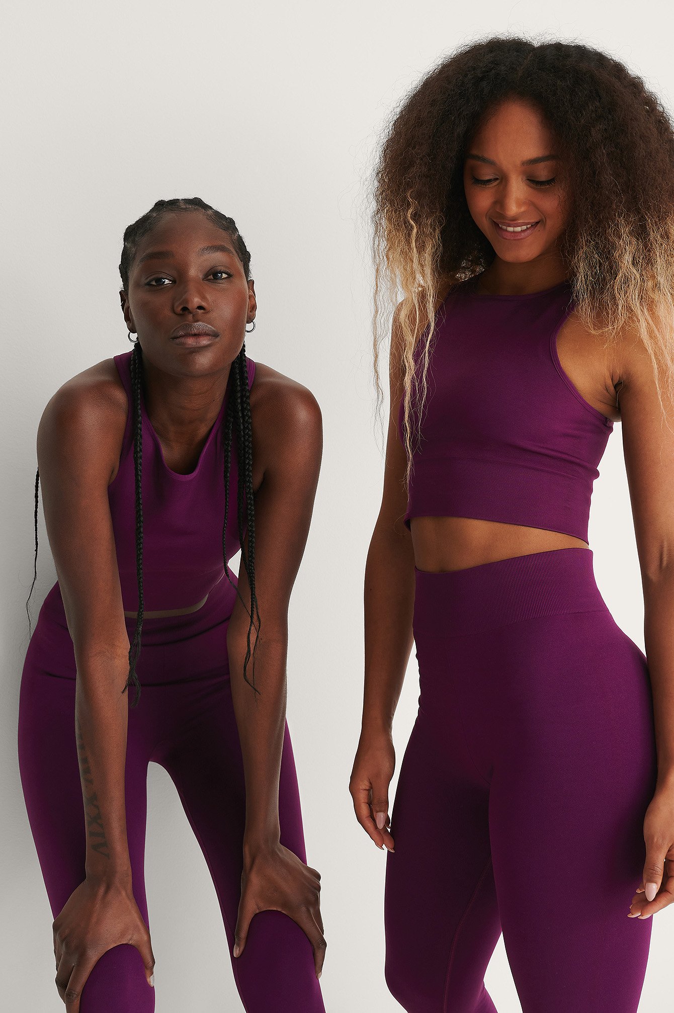 Purple Recycled Seamless Cropped Tank