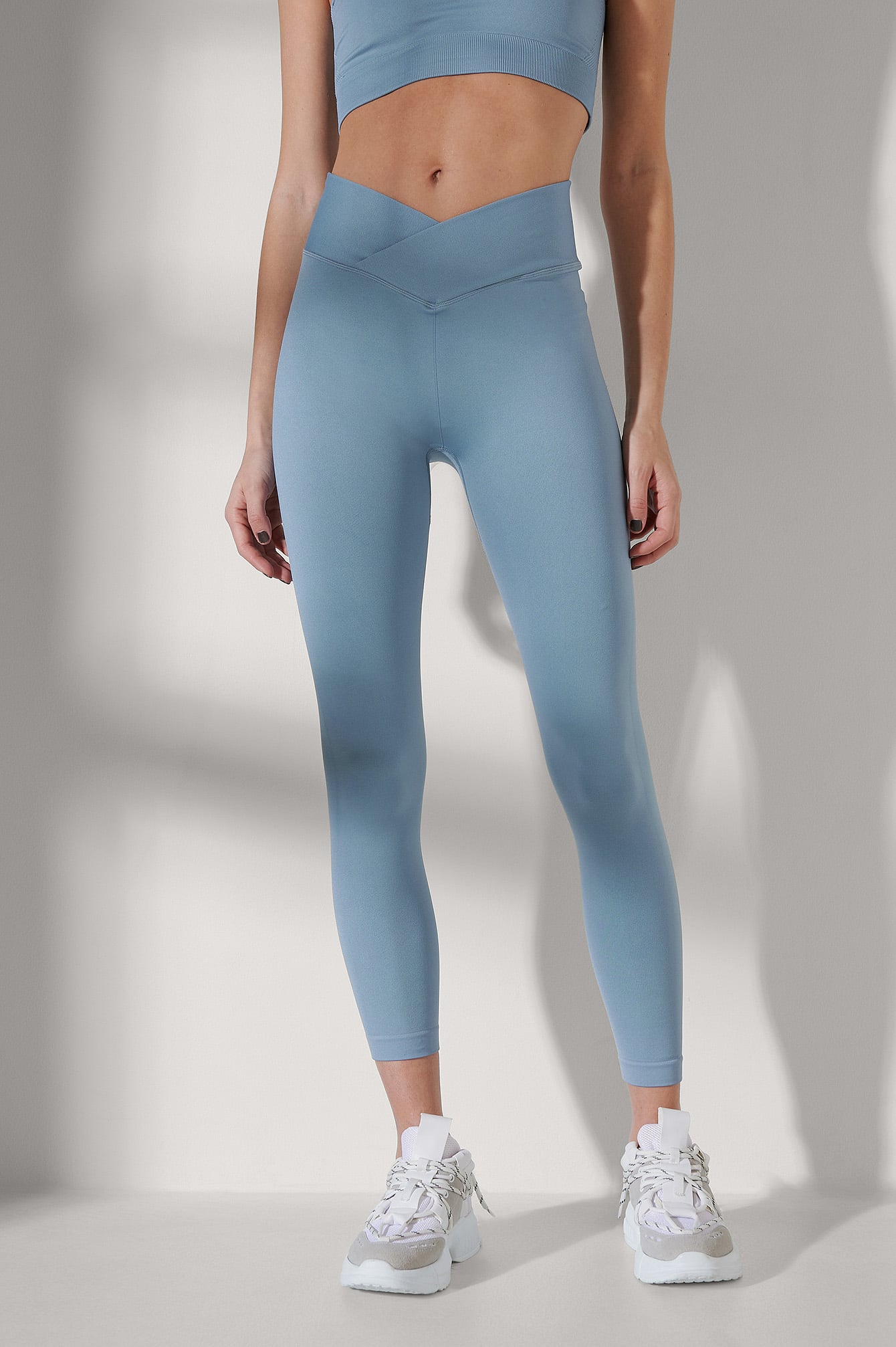 Seamless V Waistline Leggings Blue | na 