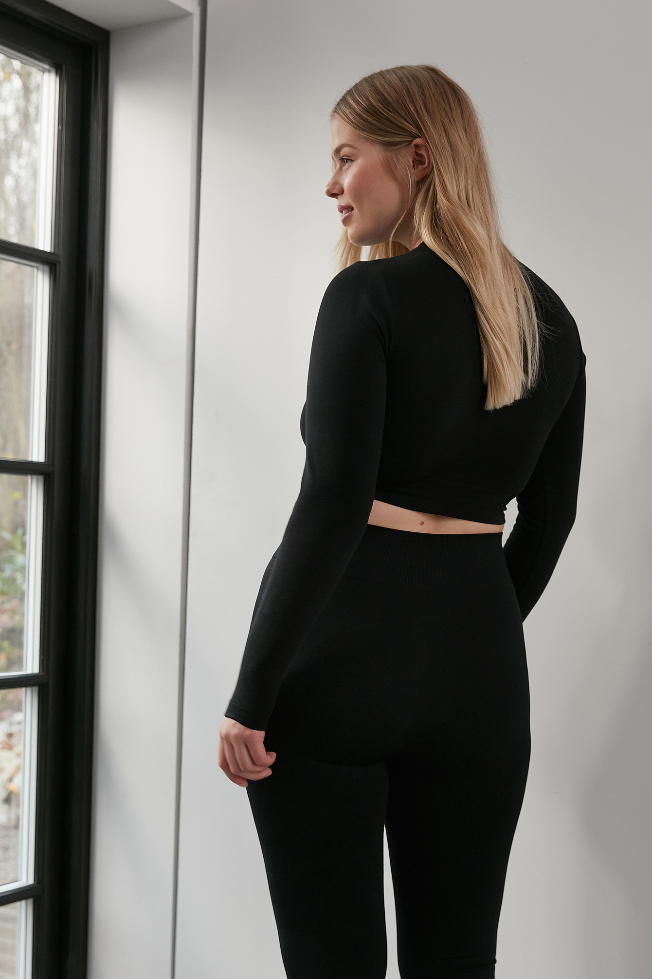 Seamless Long Sleeve Top Black
