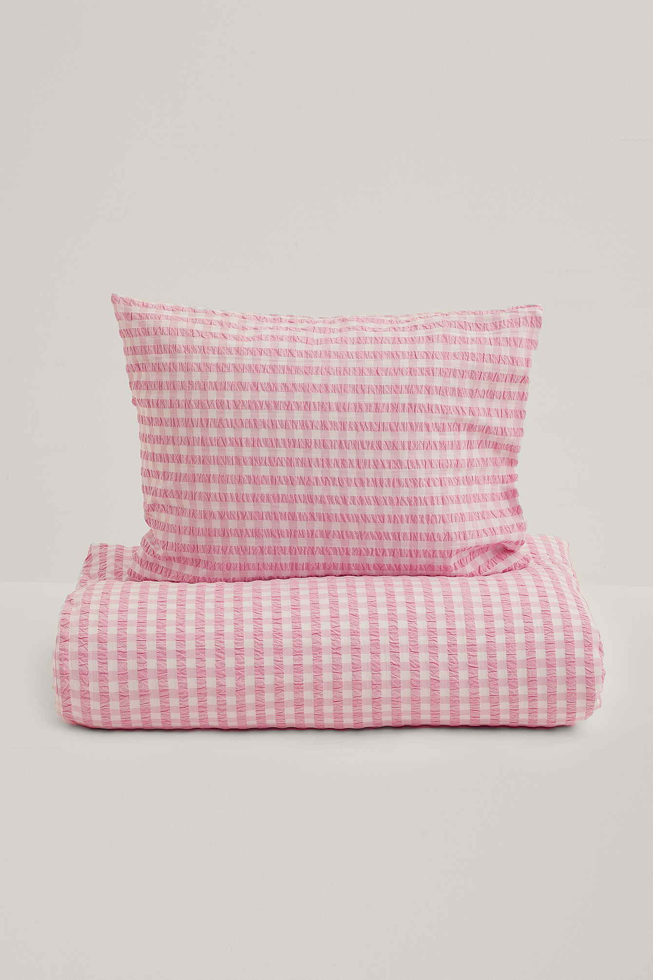 pink gingham pillowcase