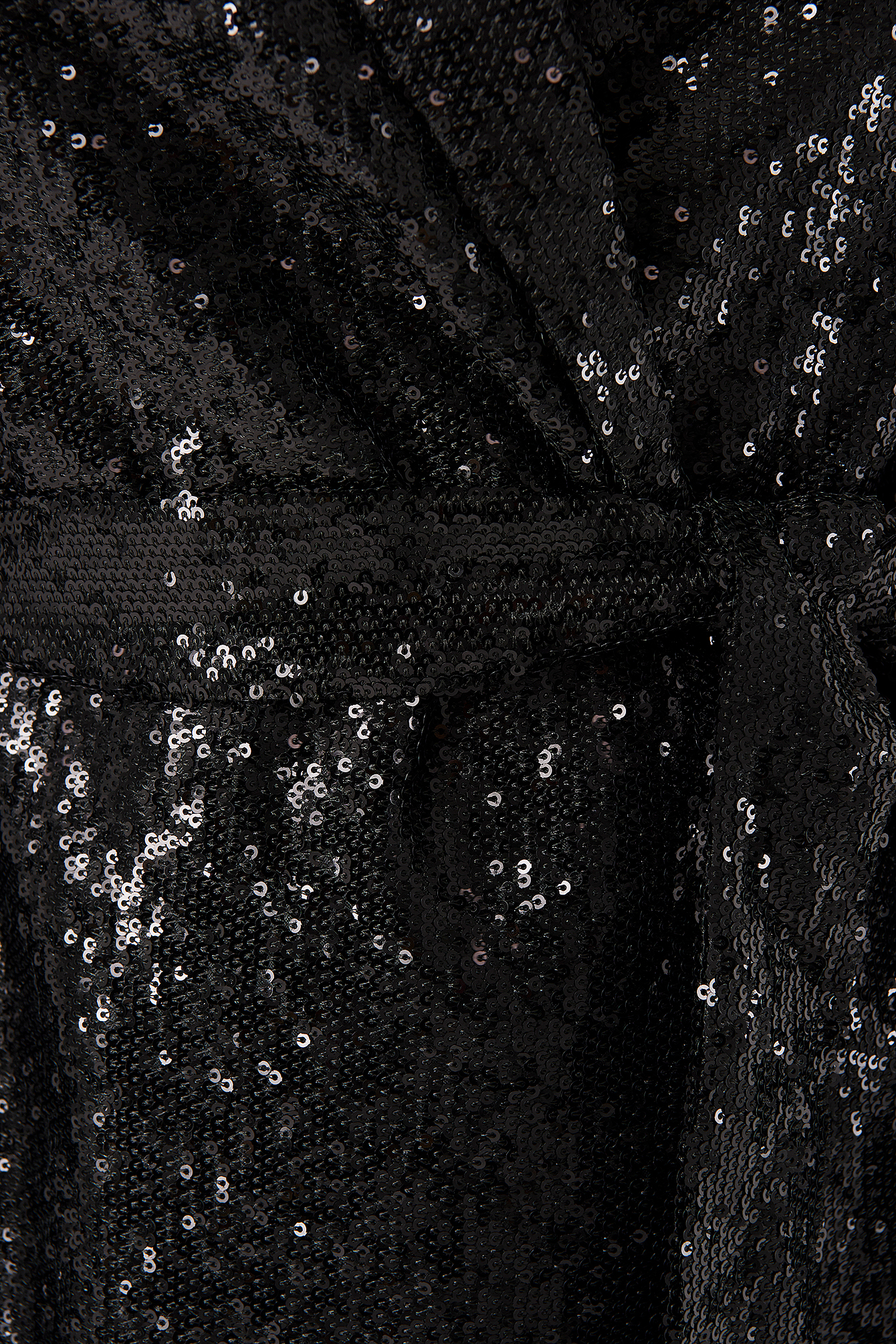 Sequin Belted Blazer Svart