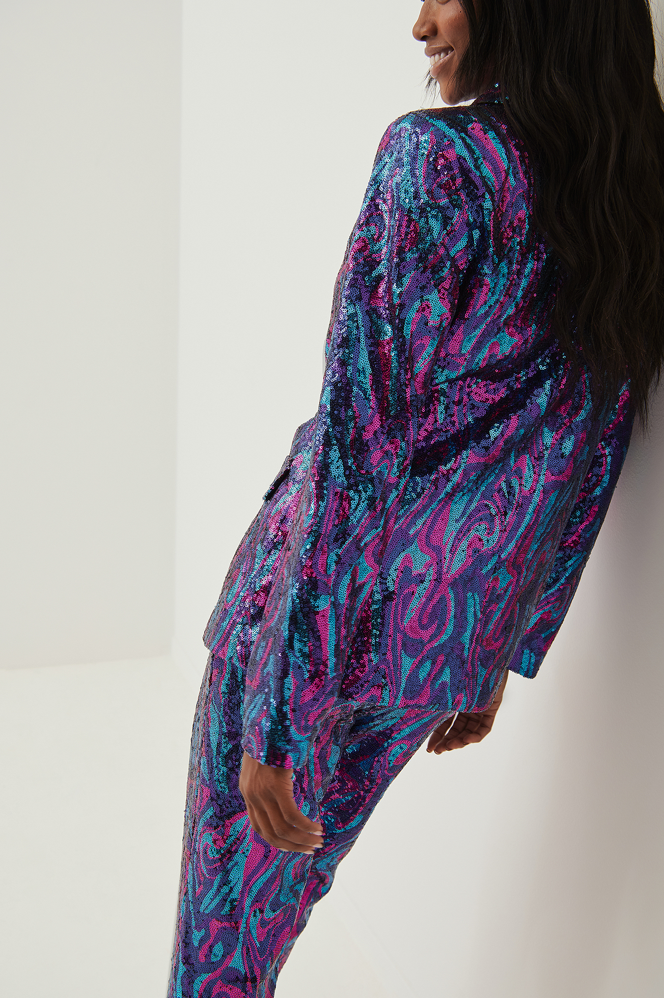 multicolor sequin blazer