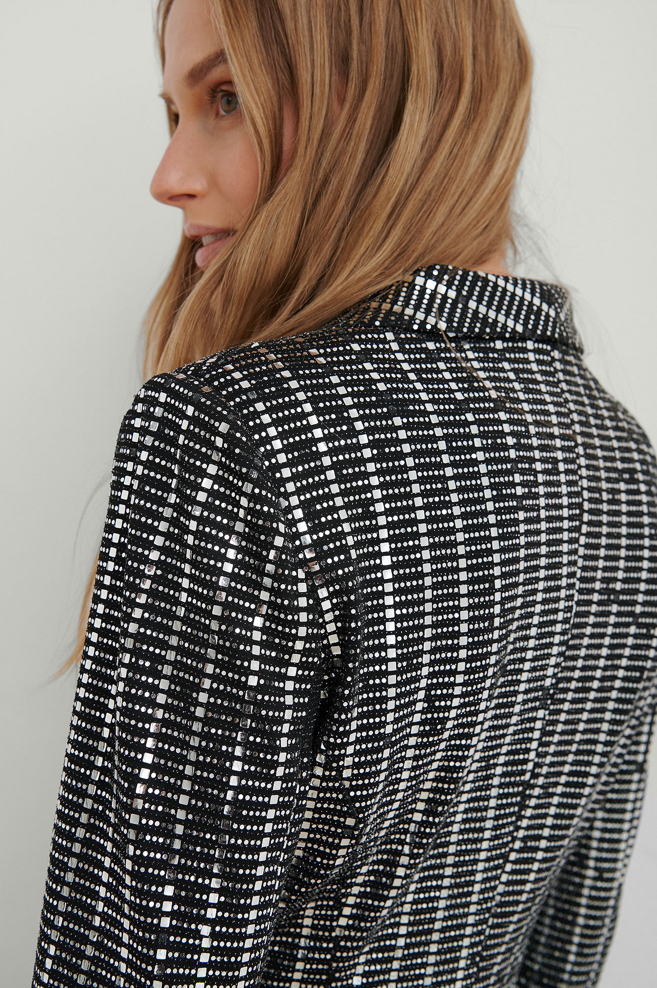 Sequin Glittery Blazer Sort