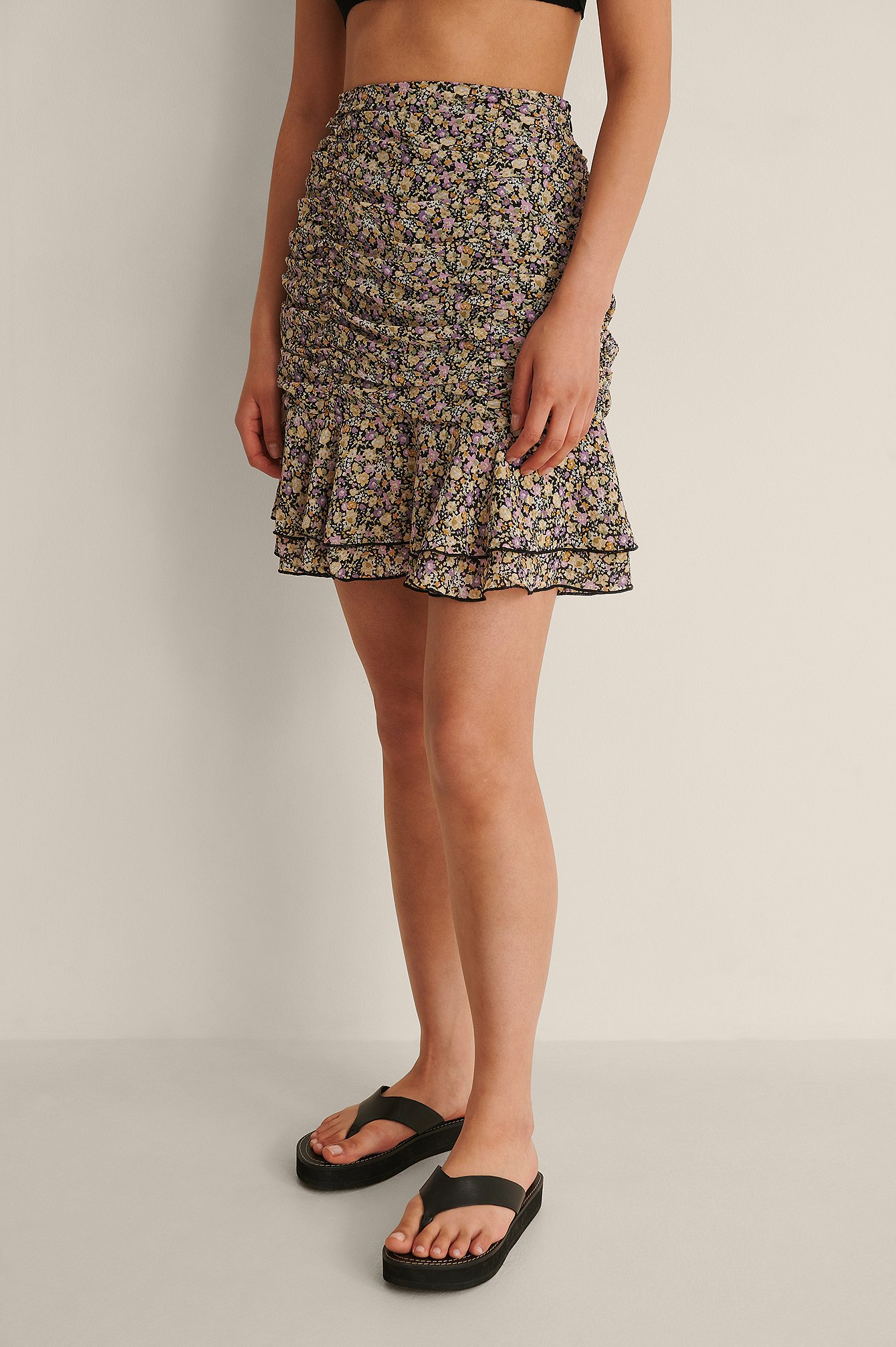 Sheer Mini Skirt Multicolor